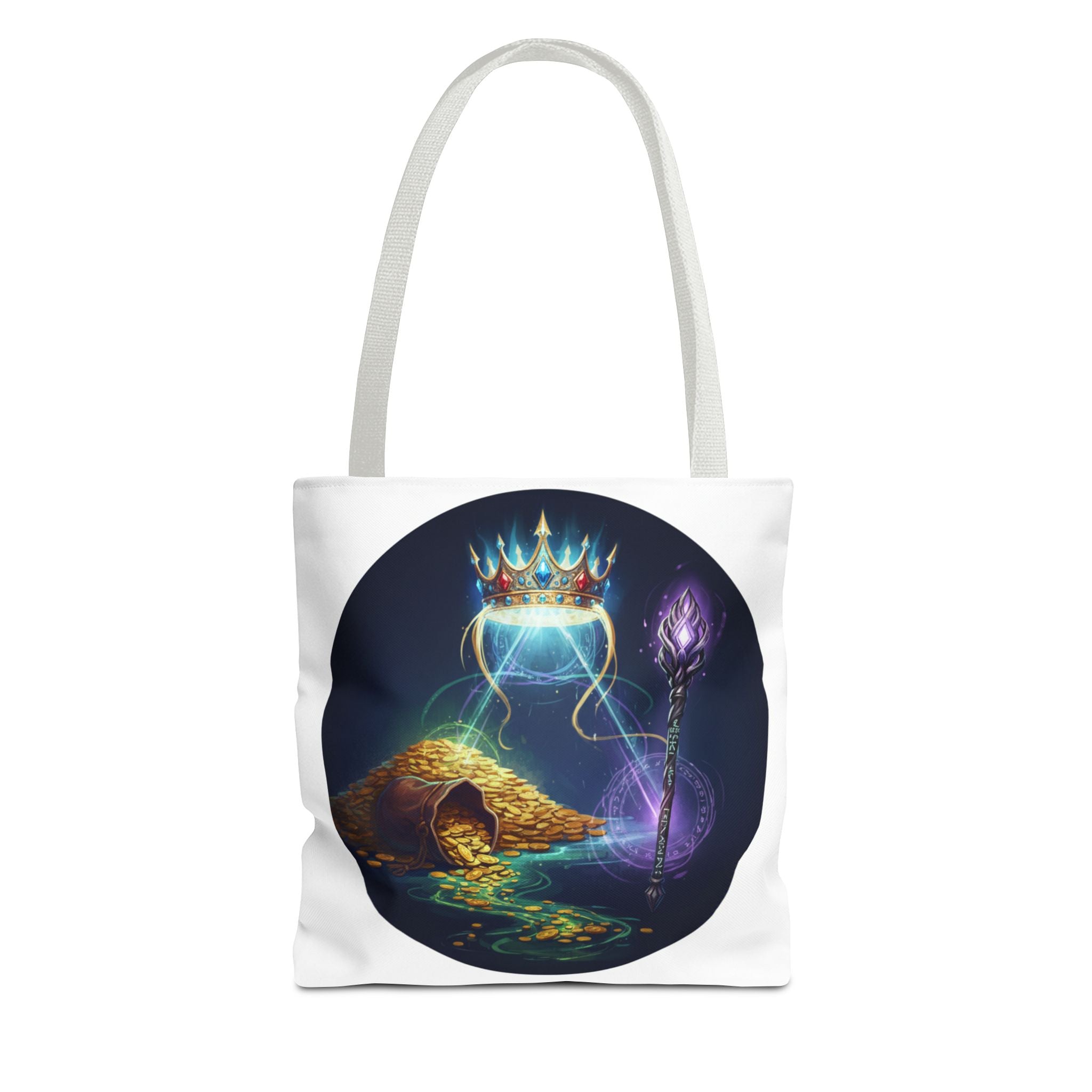 Mystic Crown & Treasure Tote Bag — Fantasy Magic Art Tote