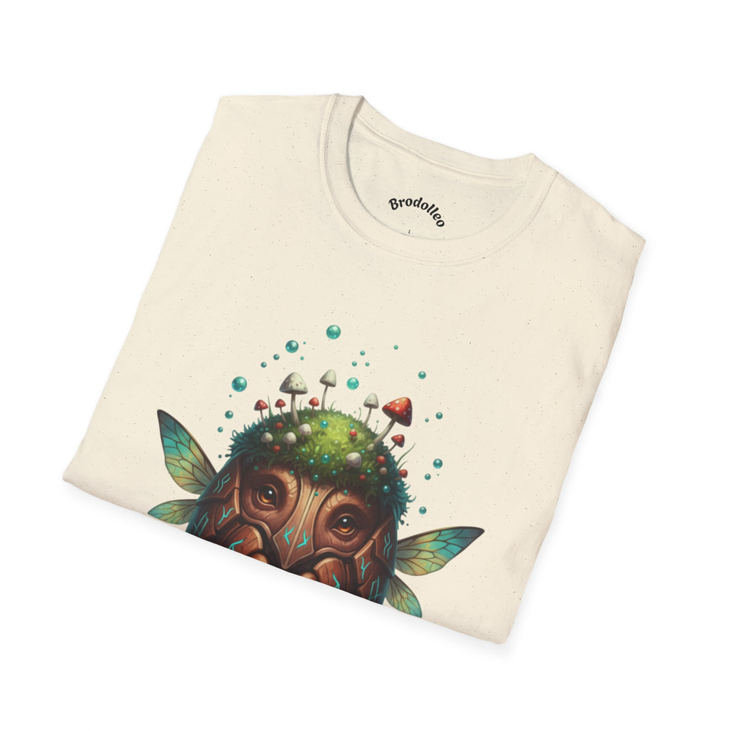 Fantasy Forest Mask T-Shirt — Woodland Creature Tee with Mushroom Crown
