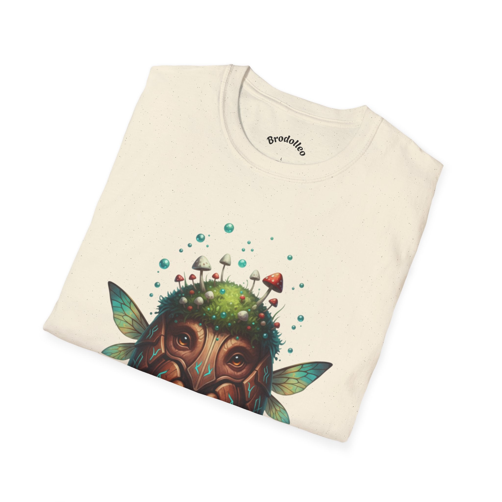 Fantasy Forest Mask T-Shirt — Woodland Creature Tee with Mushroom Crown