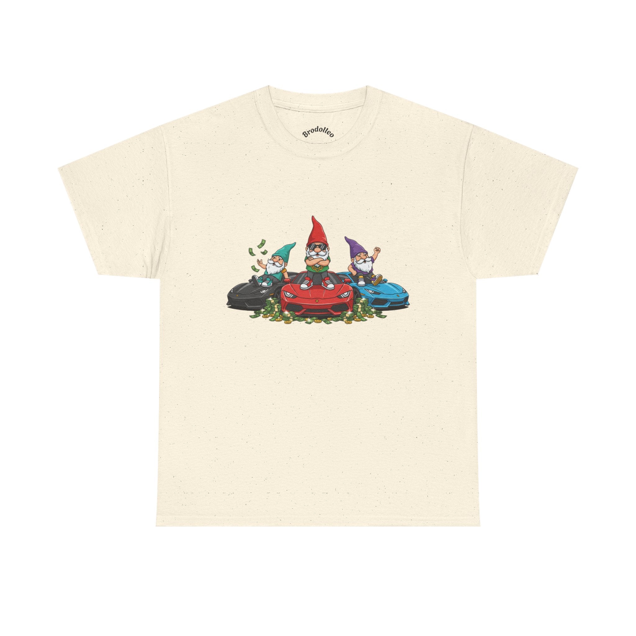 Gnome Race Car Tee — Cute Gnome Driving Cars Graphic T-Shirt
