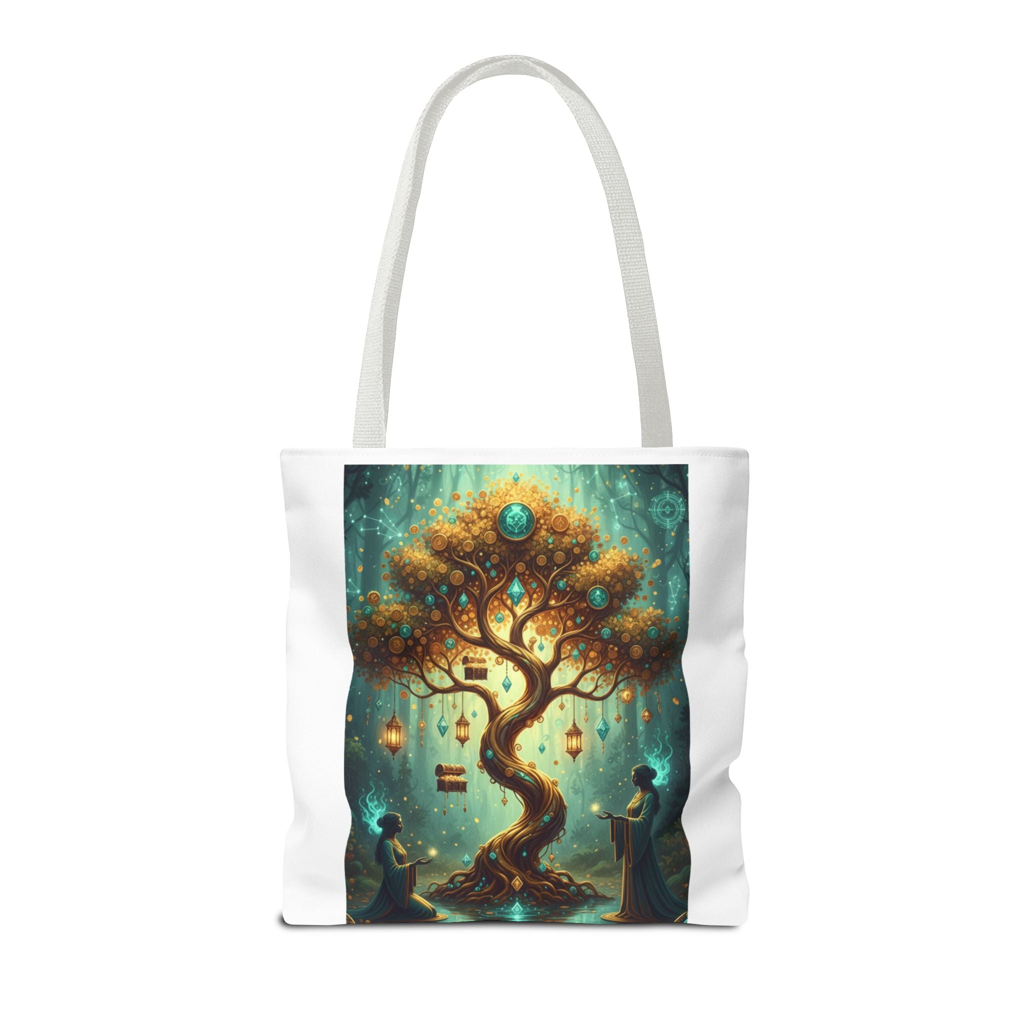 Enchanted Tree Tote Bag — Magical Night Forest Art AOP