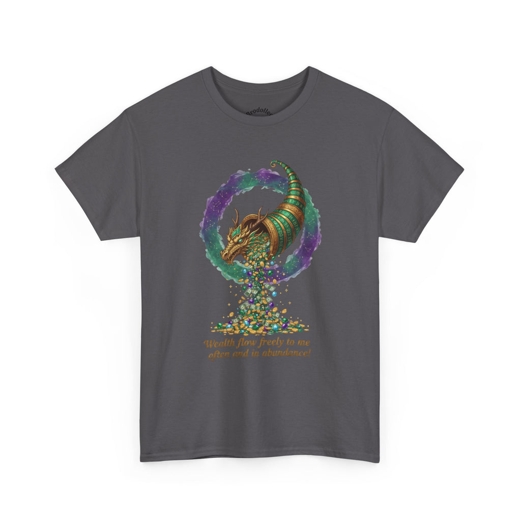 T-Shirt — Cornucopia Wealth Design: "Wealth Flows Freely to Me" Affirmation Tee