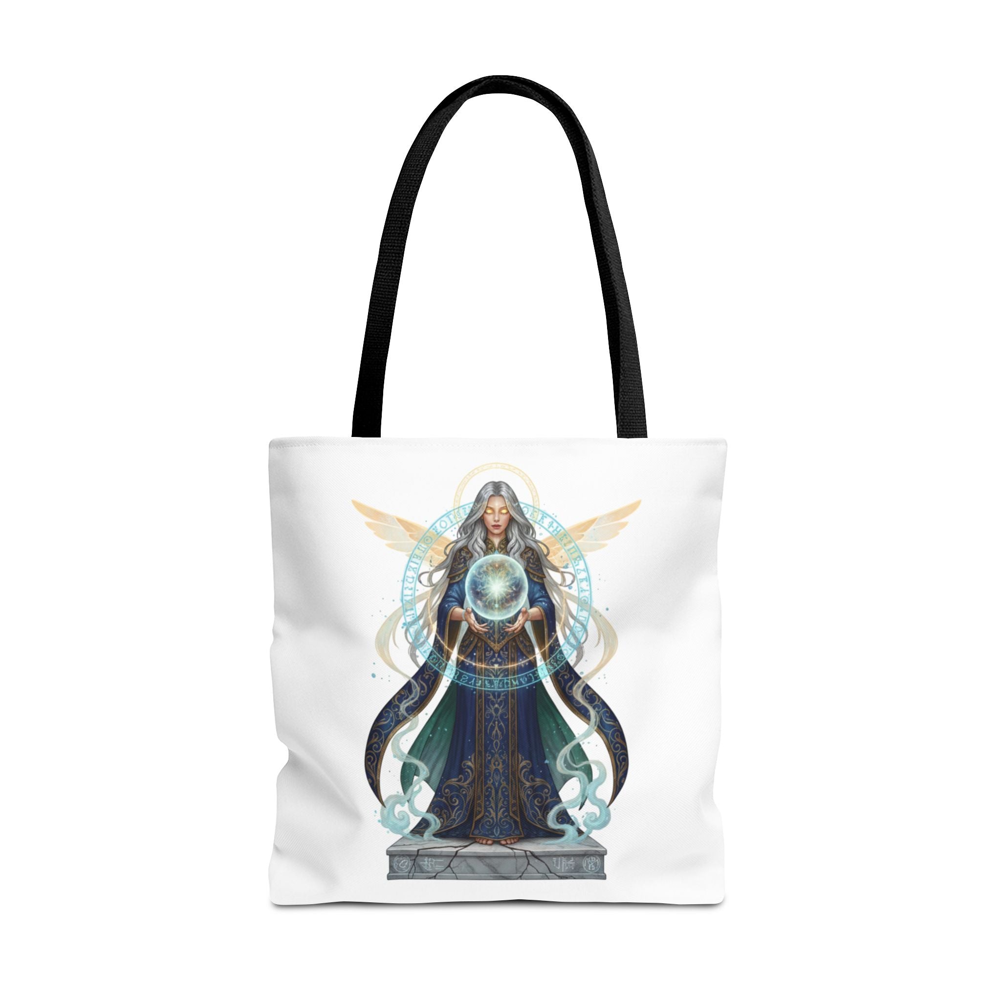 Mystic Oracle Tote Bag — Crystal Ball Seer Illustration