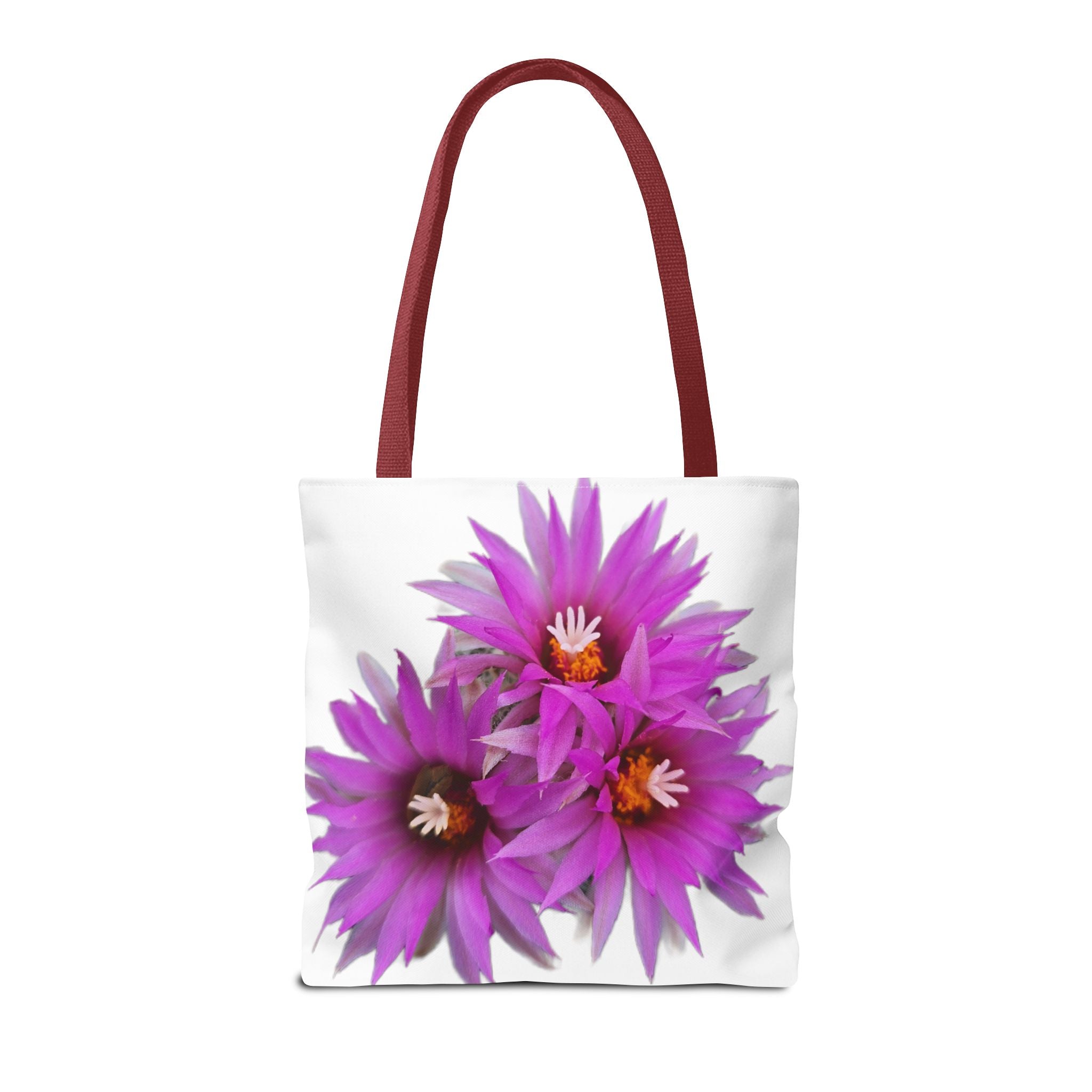 Pink Cactus Flower Tote Bag — Vibrant Desert Floral All-Over Print Tote