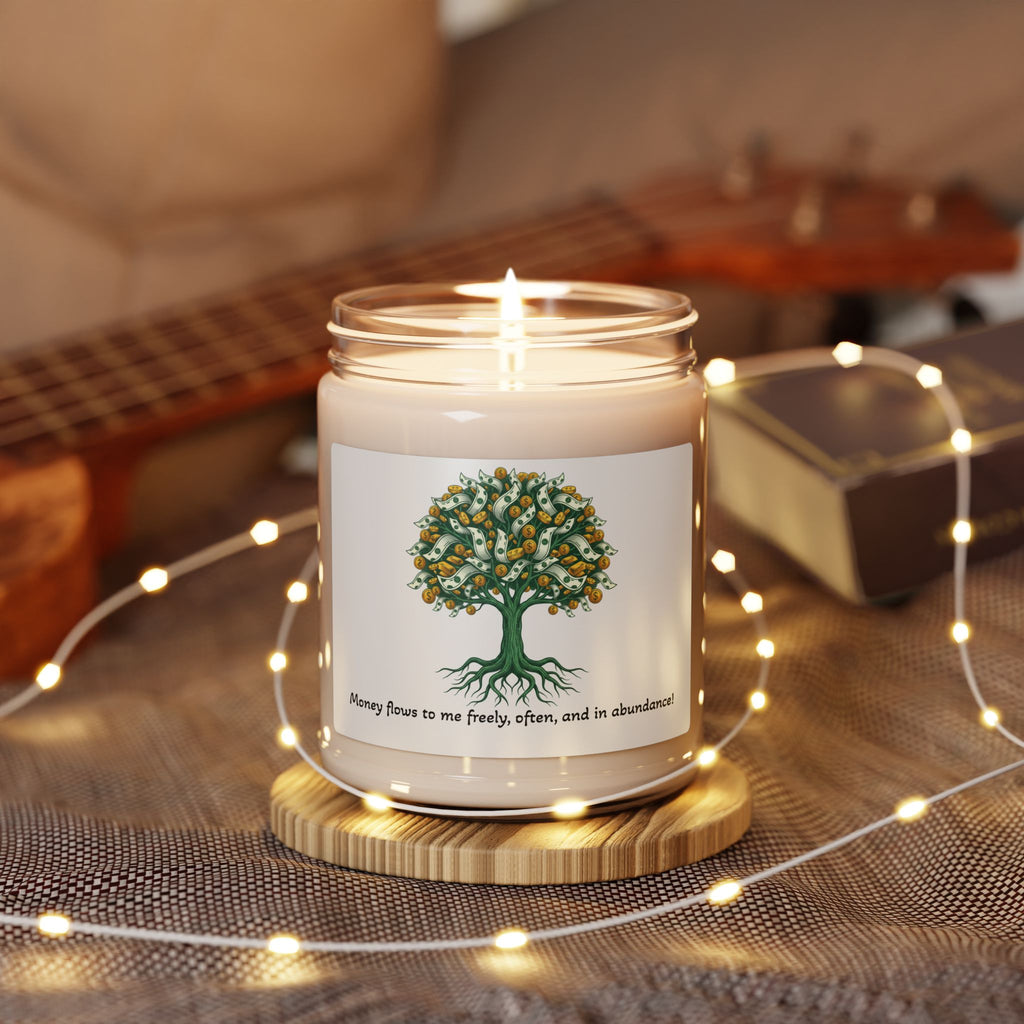 Soy Candle — Money Tree Design Scented Candle (9 oz)