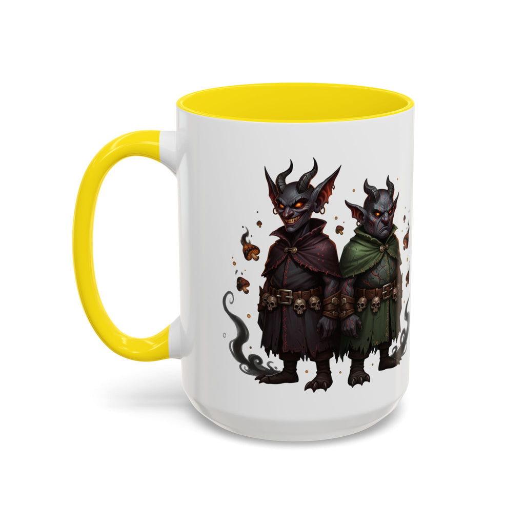 Demon Rogue Duo Coffee Mug – Fantasy RPG Goblin Warlock Design (11/15oz)
