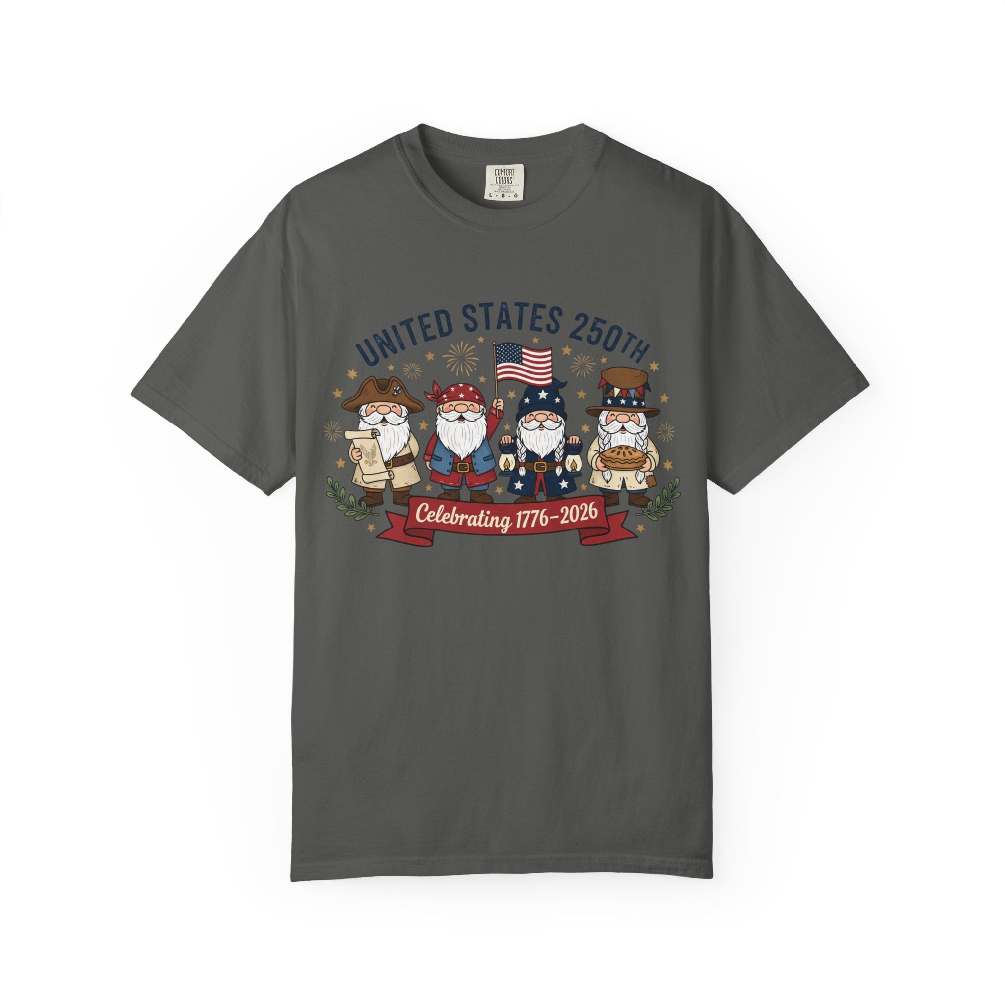 United States 250th Celebration T-shirt | Colonial Characters, 1776–2026