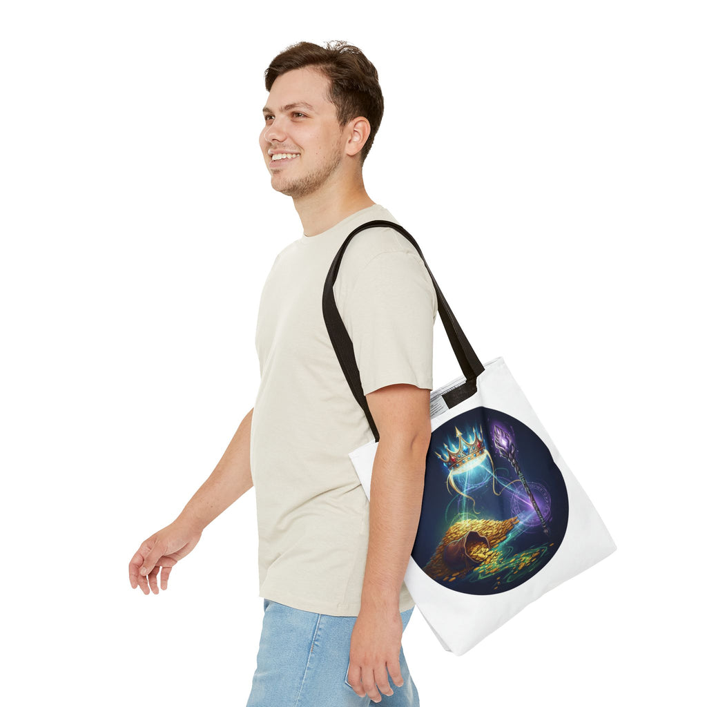 Mystic Crown & Treasure Tote Bag — Fantasy Magic Art Tote