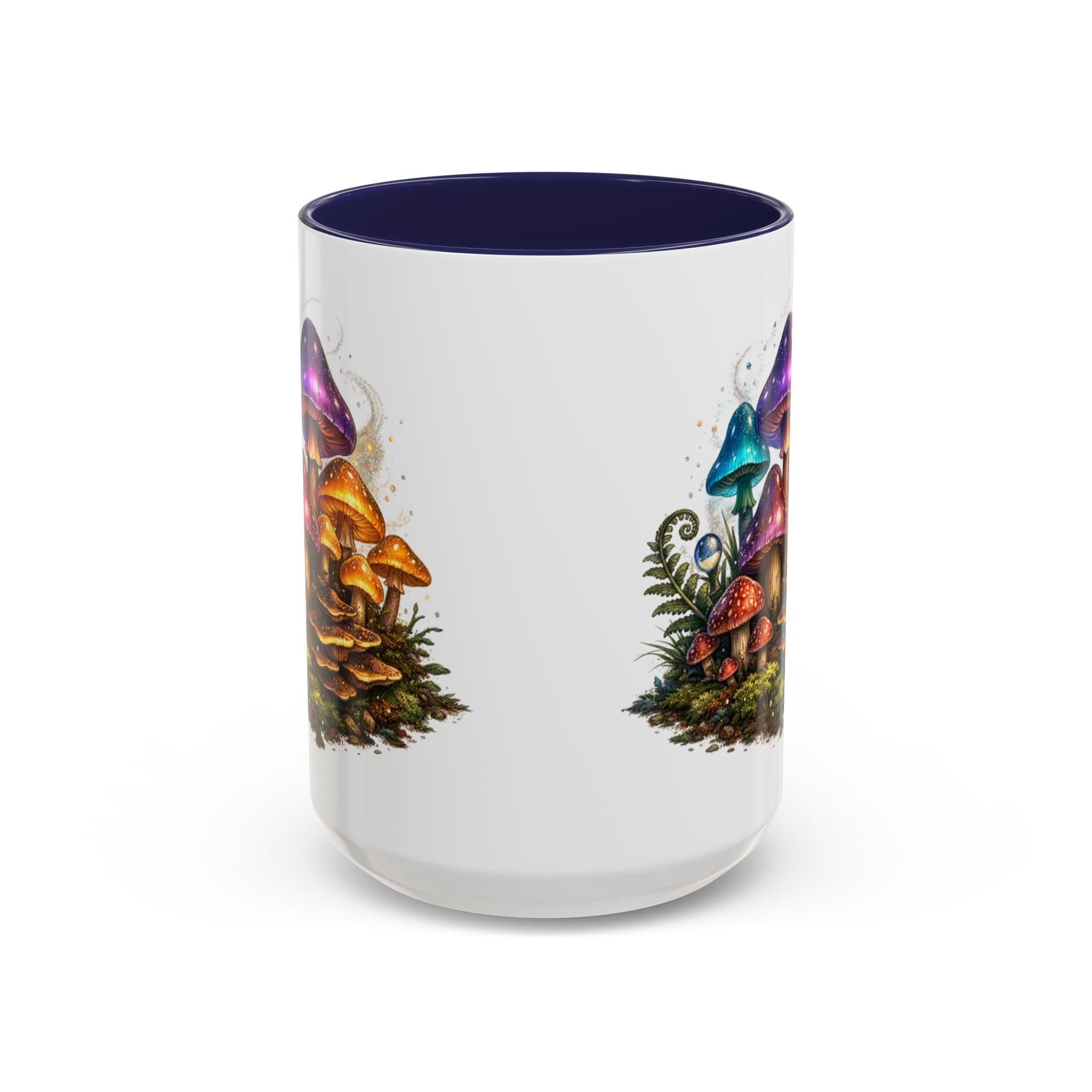 Colorful Fantasy Mushroom Coffee Mug — Accent Ceramic 11/15oz
