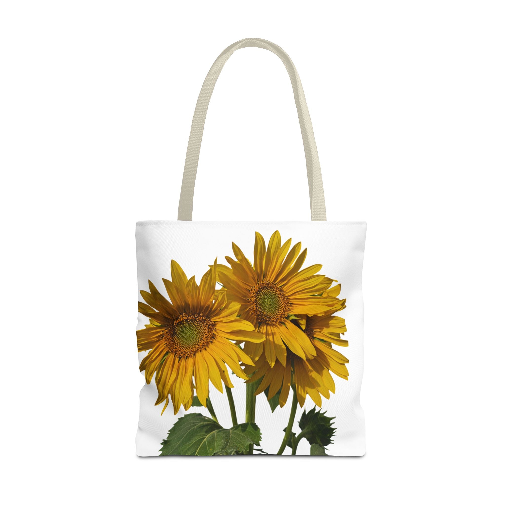 Sunflower Tote Bag — Bright Floral All-Over Print Grocery & Beach Bag