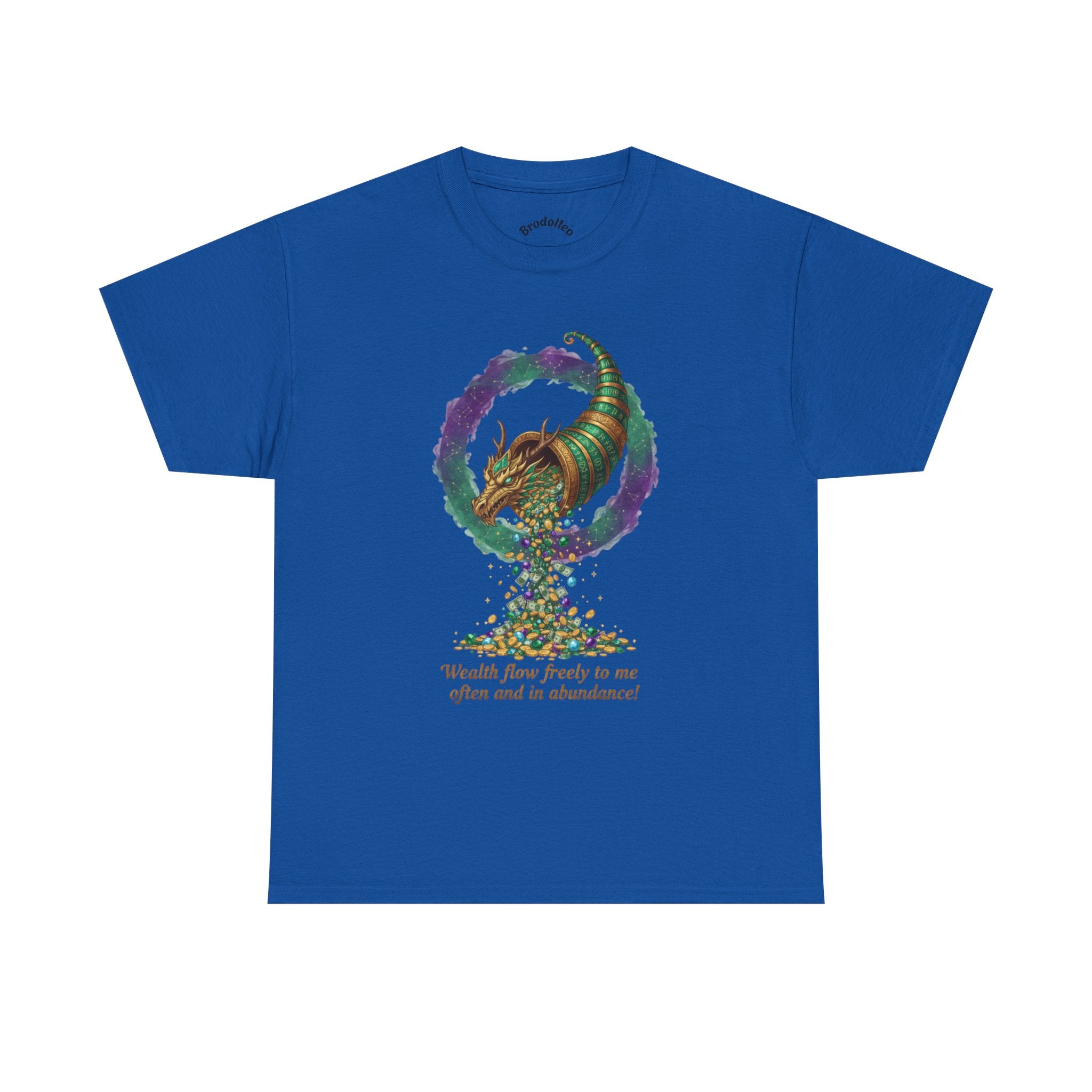 T-Shirt — Cornucopia Wealth Design: "Wealth Flows Freely to Me" Affirmation Tee