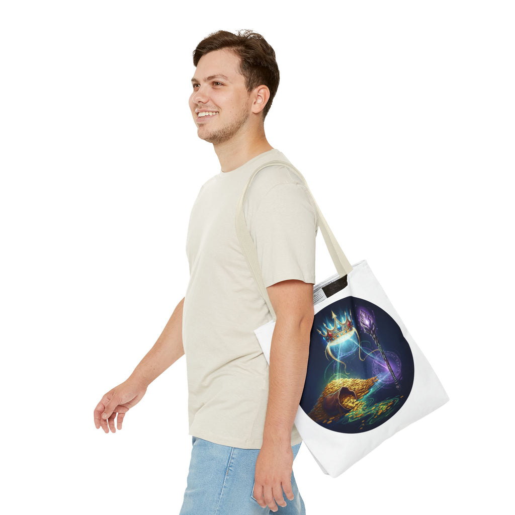 Mystic Crown & Treasure Tote Bag — Fantasy Magic Art Tote
