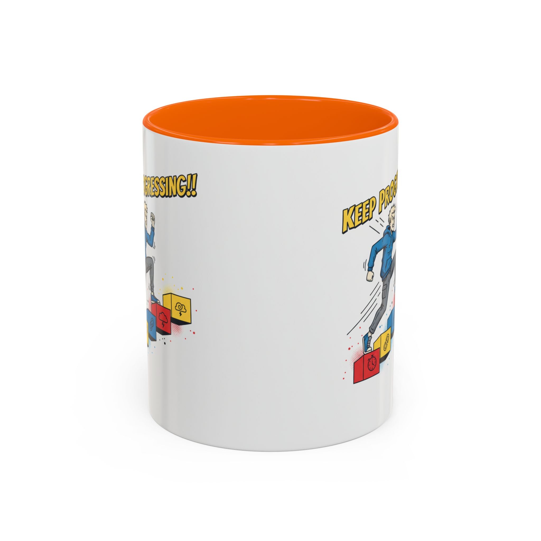 Keep Progressing Coffee Mug — Motivational Accent Mug (11/15oz)