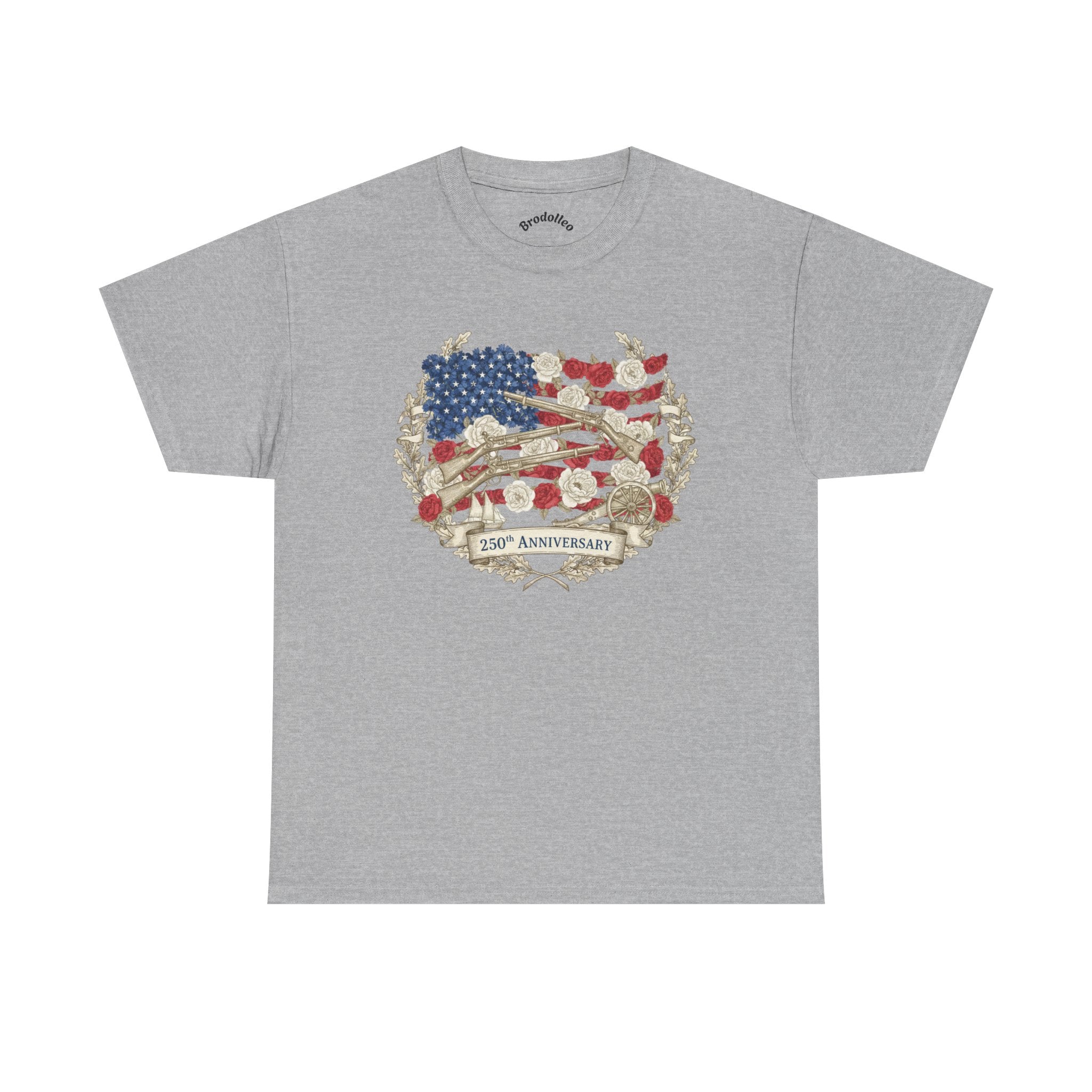 T-Shirt — 13th Anniversary Rustic American Flag Crest Tee ("13th Anniversary")