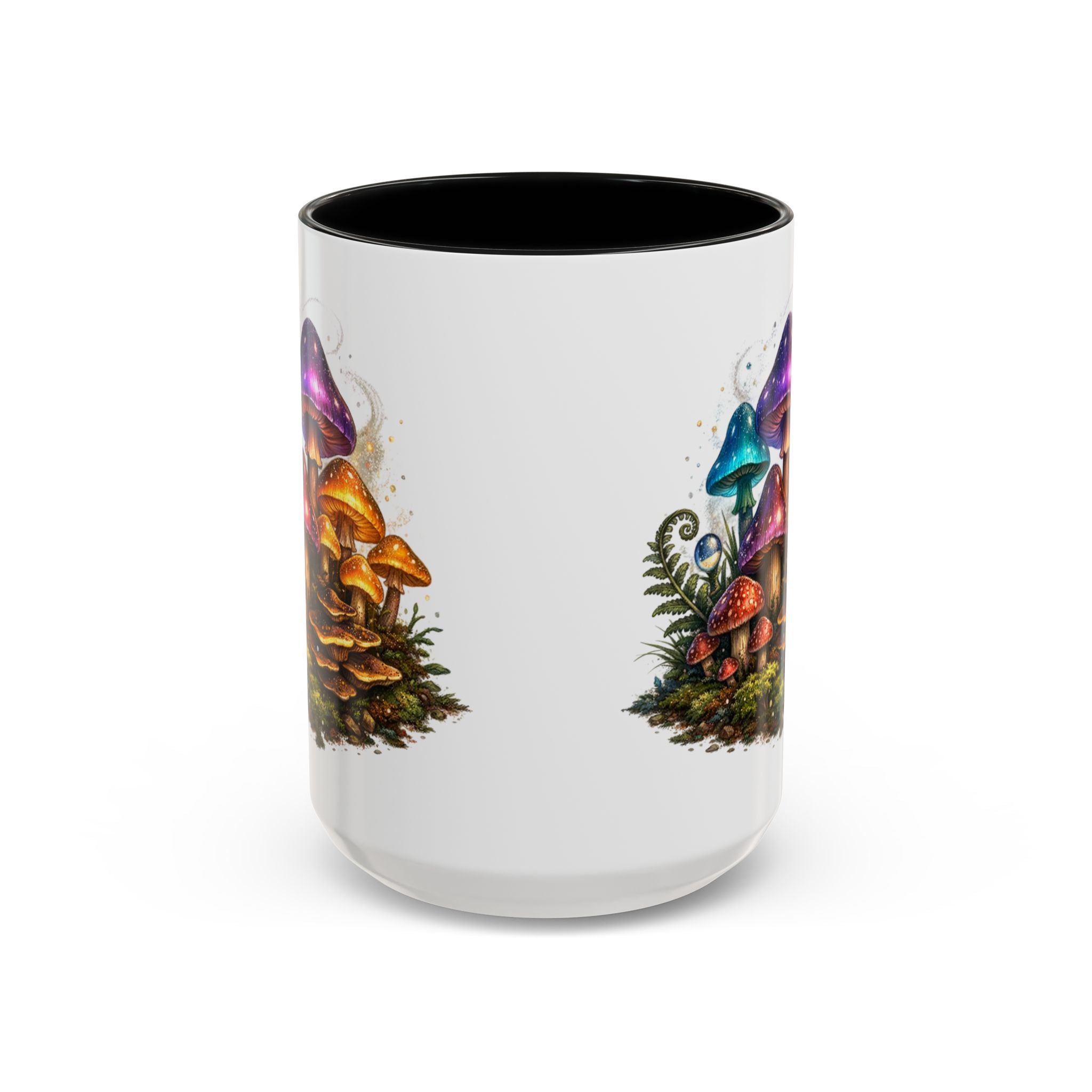 Colorful Fantasy Mushroom Coffee Mug — Accent Ceramic 11/15oz