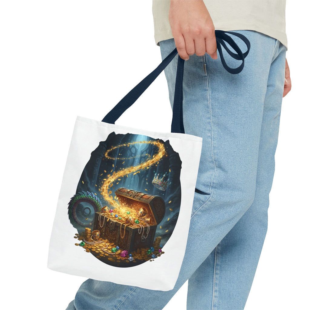 Magic Treasure Chest Tote Bag — Fantasy Pirate Gold Illustration Tote