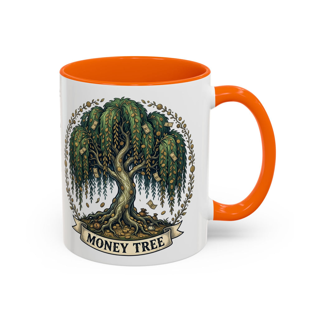 Money Tree Accent Coffee Mug — Inspirational 11/15oz Ceramic Mug with "Money Tree" Design