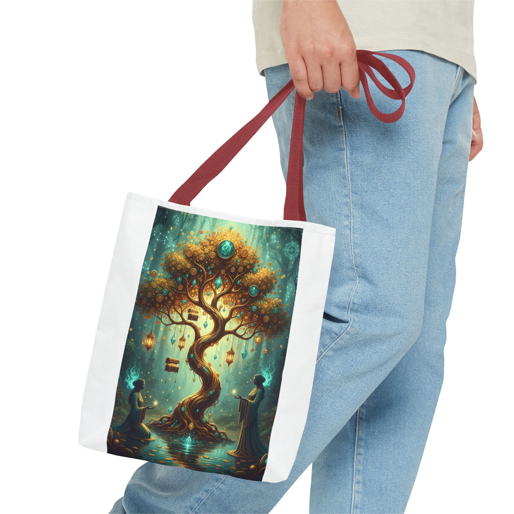 Enchanted Tree Tote Bag — Magical Night Forest Art AOP