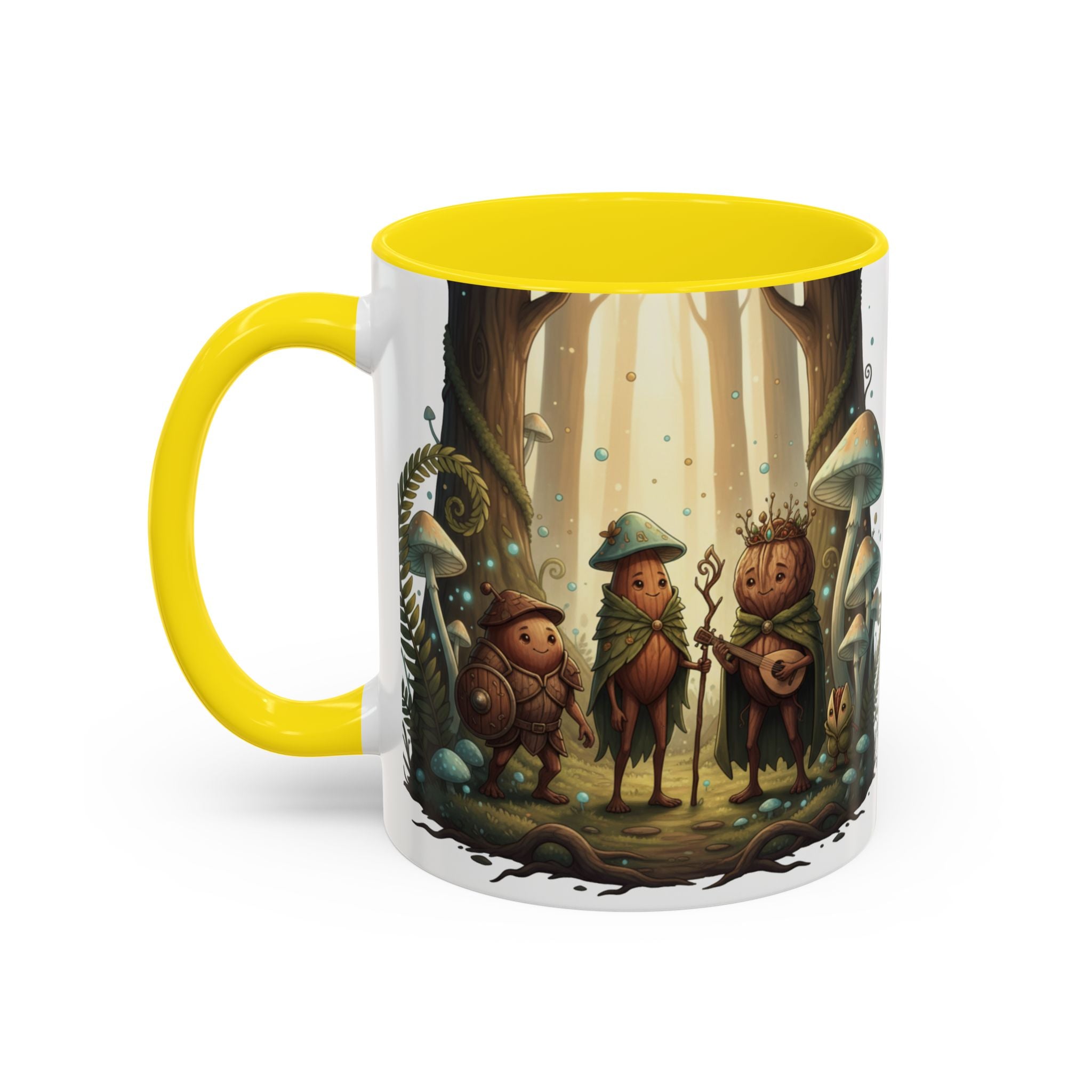 Whimsical Forest Mushroom Mug — Cute Woodland Gnome Coffee Cup