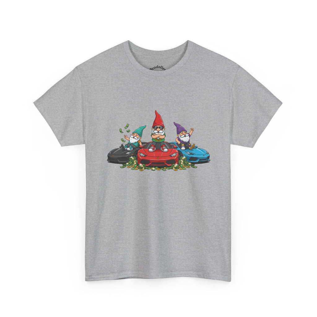 Gnome Race Car Tee — Cute Gnome Driving Cars Graphic T-Shirt