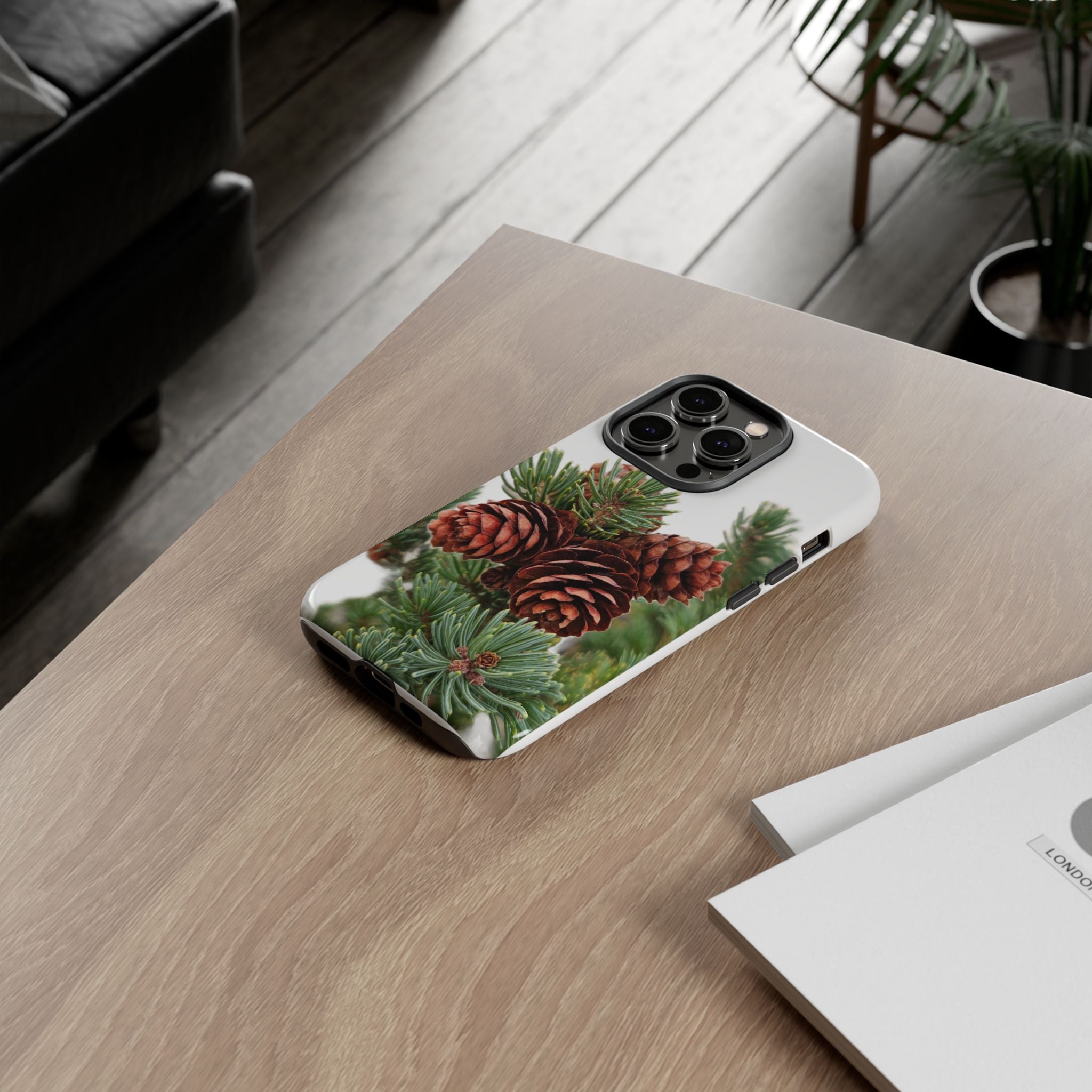 Pinecone Tough Phone Case — Protective Botanical Phone Cover