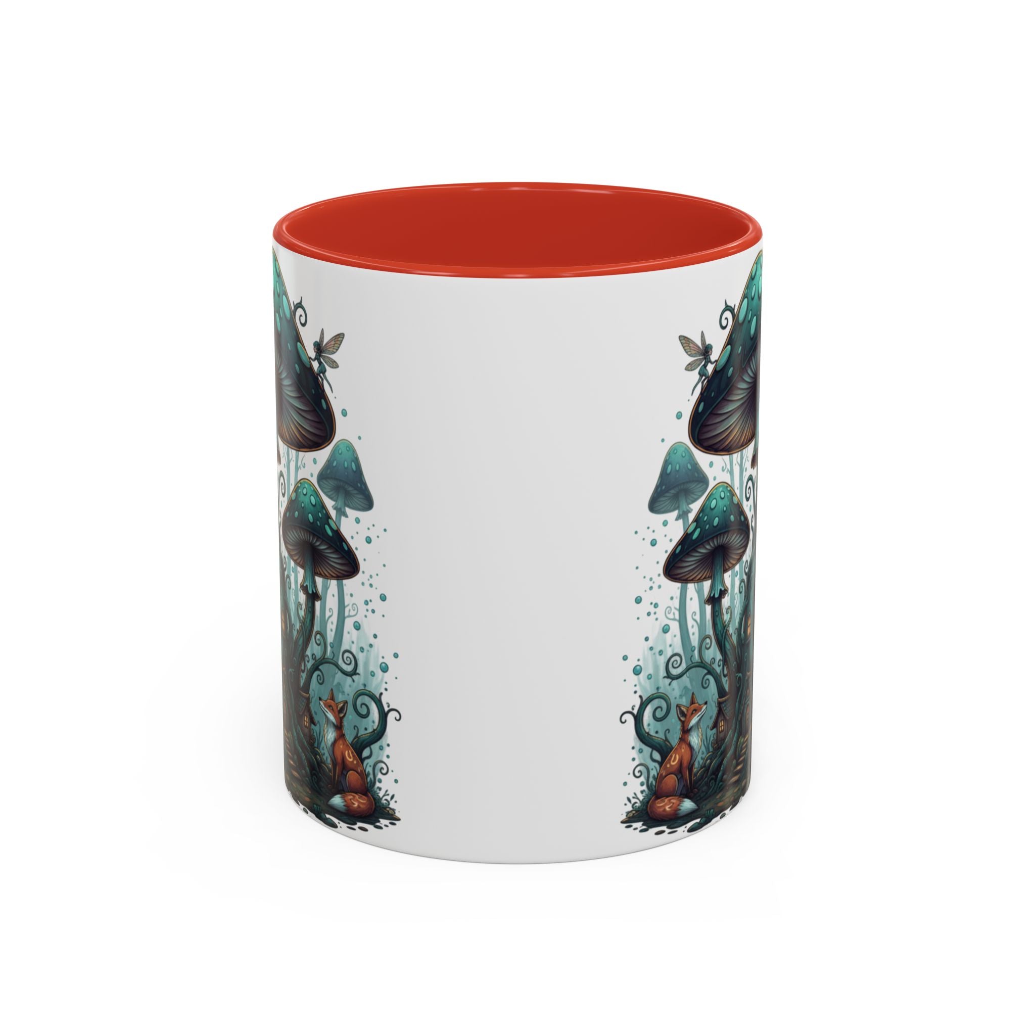 Enchanted Mushroom Cottage Coffee Mug — Fantasy Forest Accent Mug