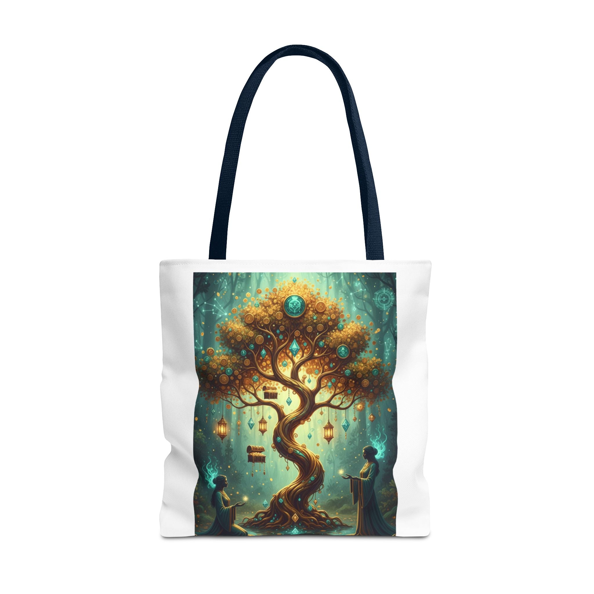 Enchanted Tree Tote Bag — Magical Night Forest Art AOP