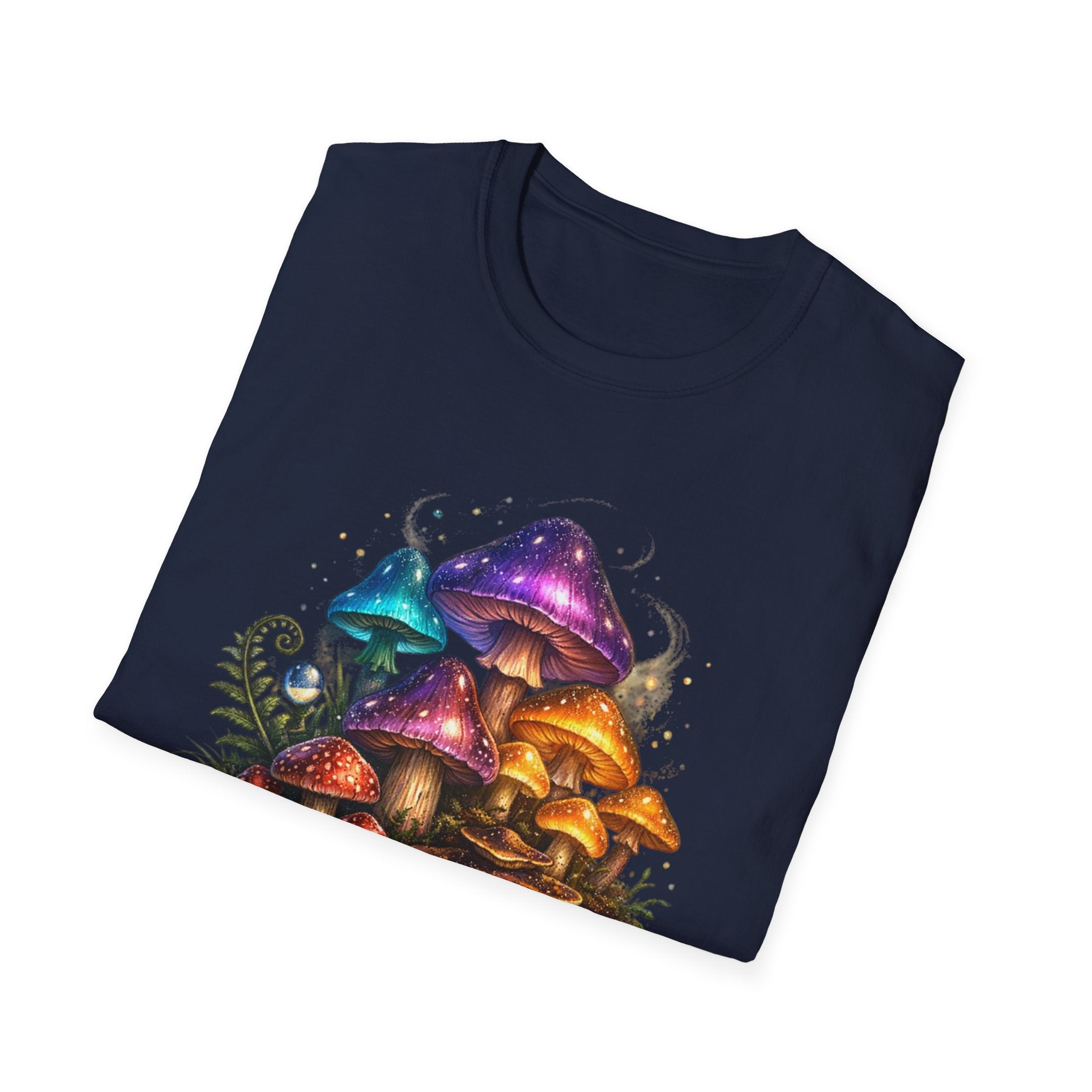 Mushroom Grove Graphic T-Shirt — Colorful Fantasy Fungi Design