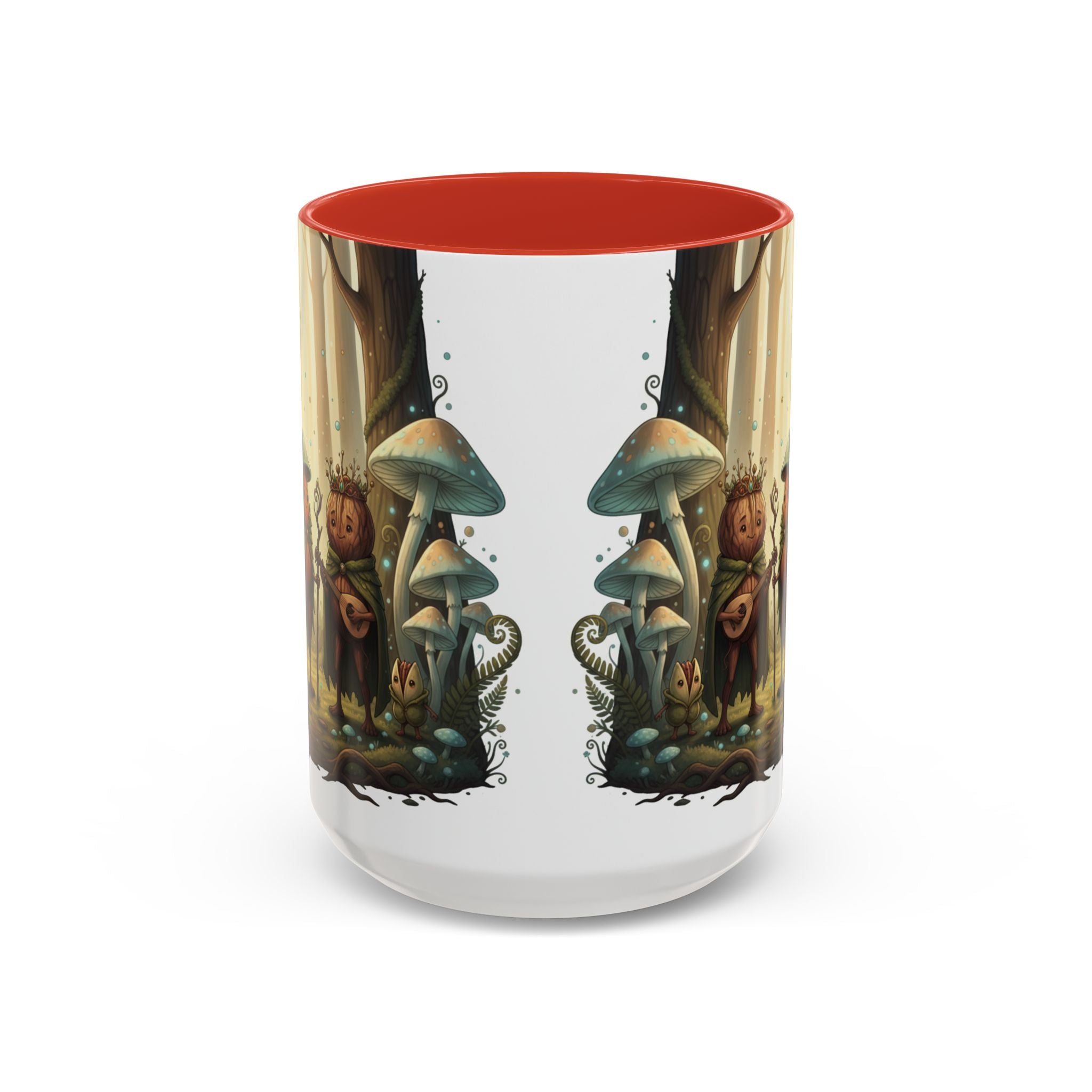 Whimsical Forest Mushroom Mug — Cute Woodland Gnome Coffee Cup