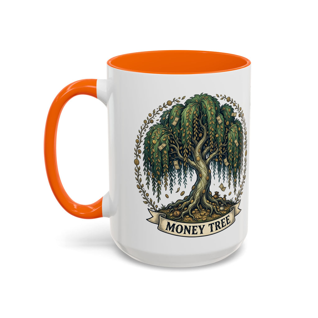 Money Tree Accent Coffee Mug — Inspirational 11/15oz Ceramic Mug with "Money Tree" Design