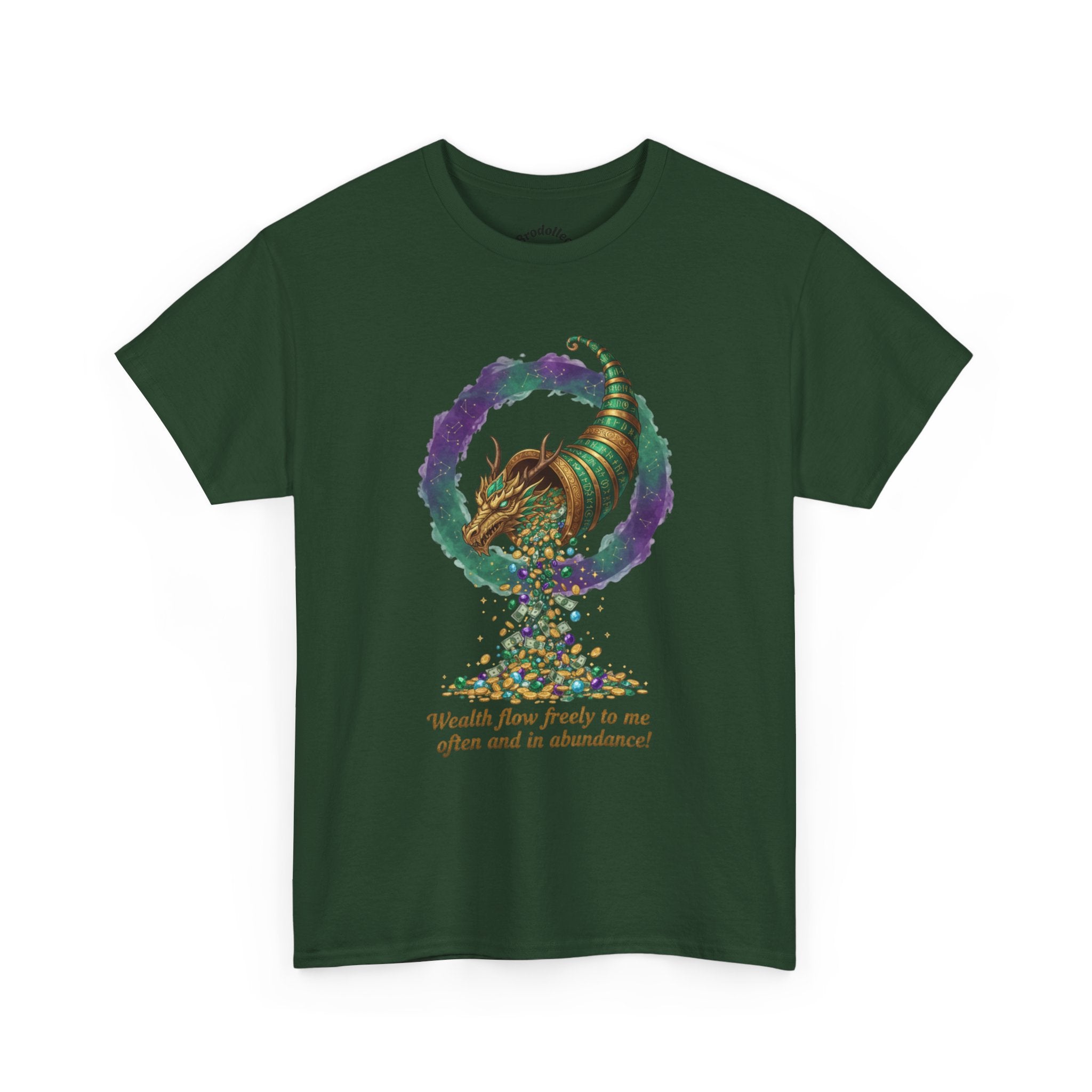 T-Shirt — Cornucopia Wealth Design: "Wealth Flows Freely to Me" Affirmation Tee