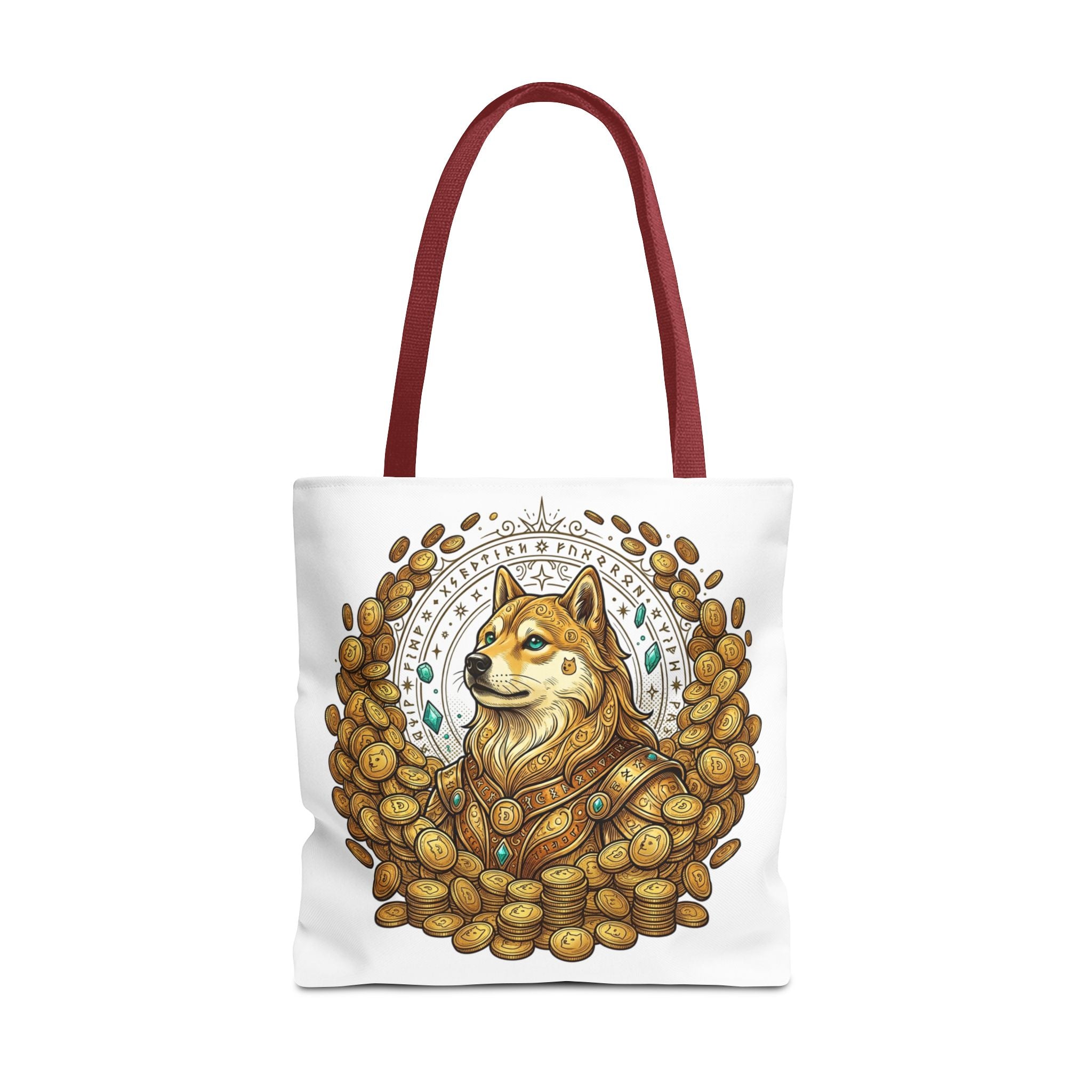 Dogecoin Shiba Inu Coin Pile Tote Bag — Crypto Meme Art Tote
