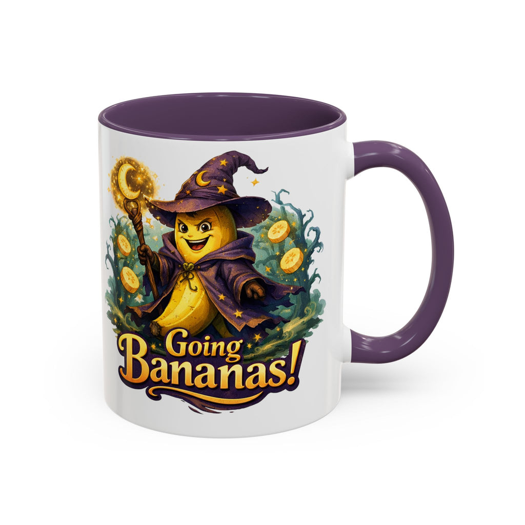 Going Bananas! Witch Banana Accent Coffee Mug — Fun Halloween Coffee Cup (11/15oz)