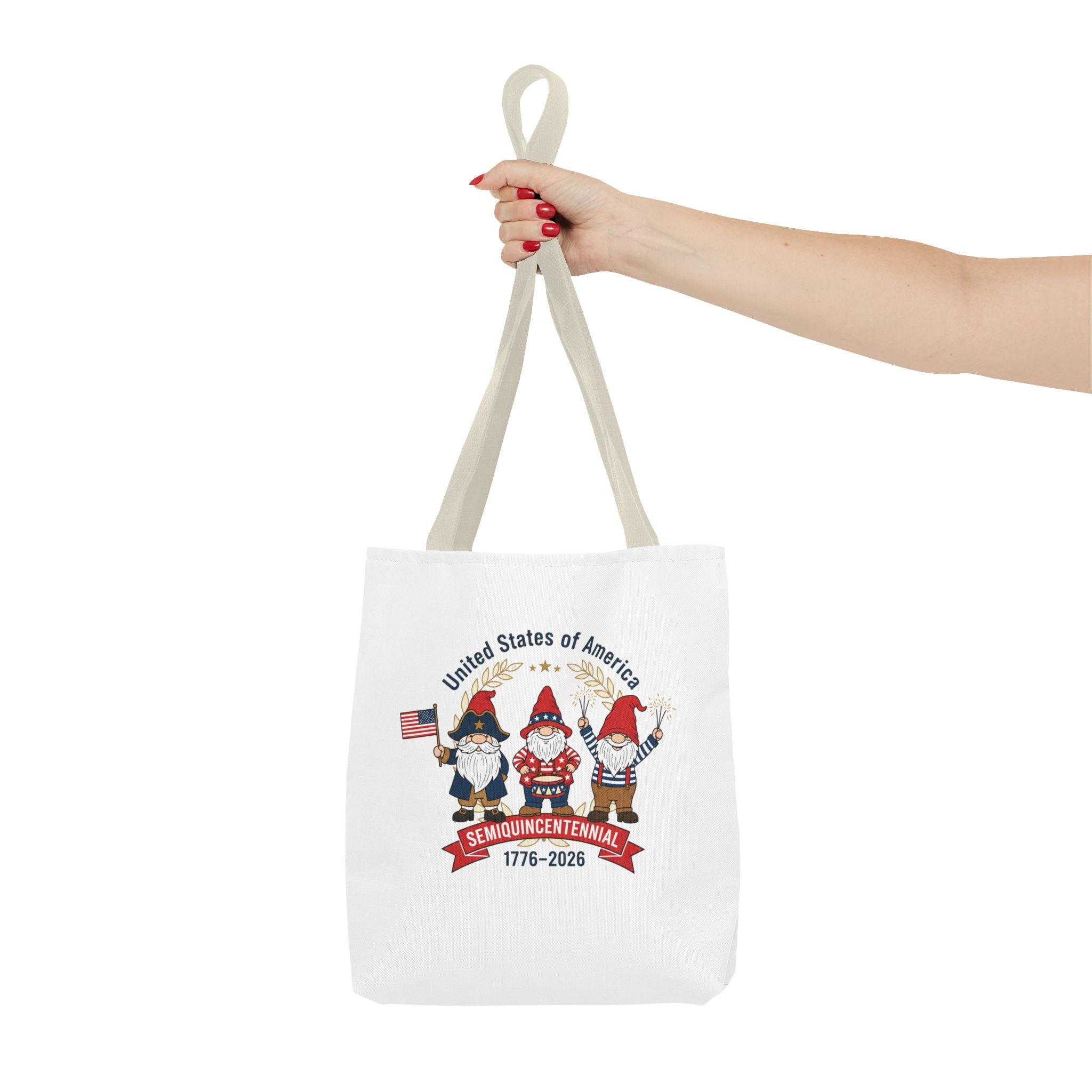 Tote Bag — USA 250th Semiquincentennial 1776–2026 Patriotic Gnome Tote