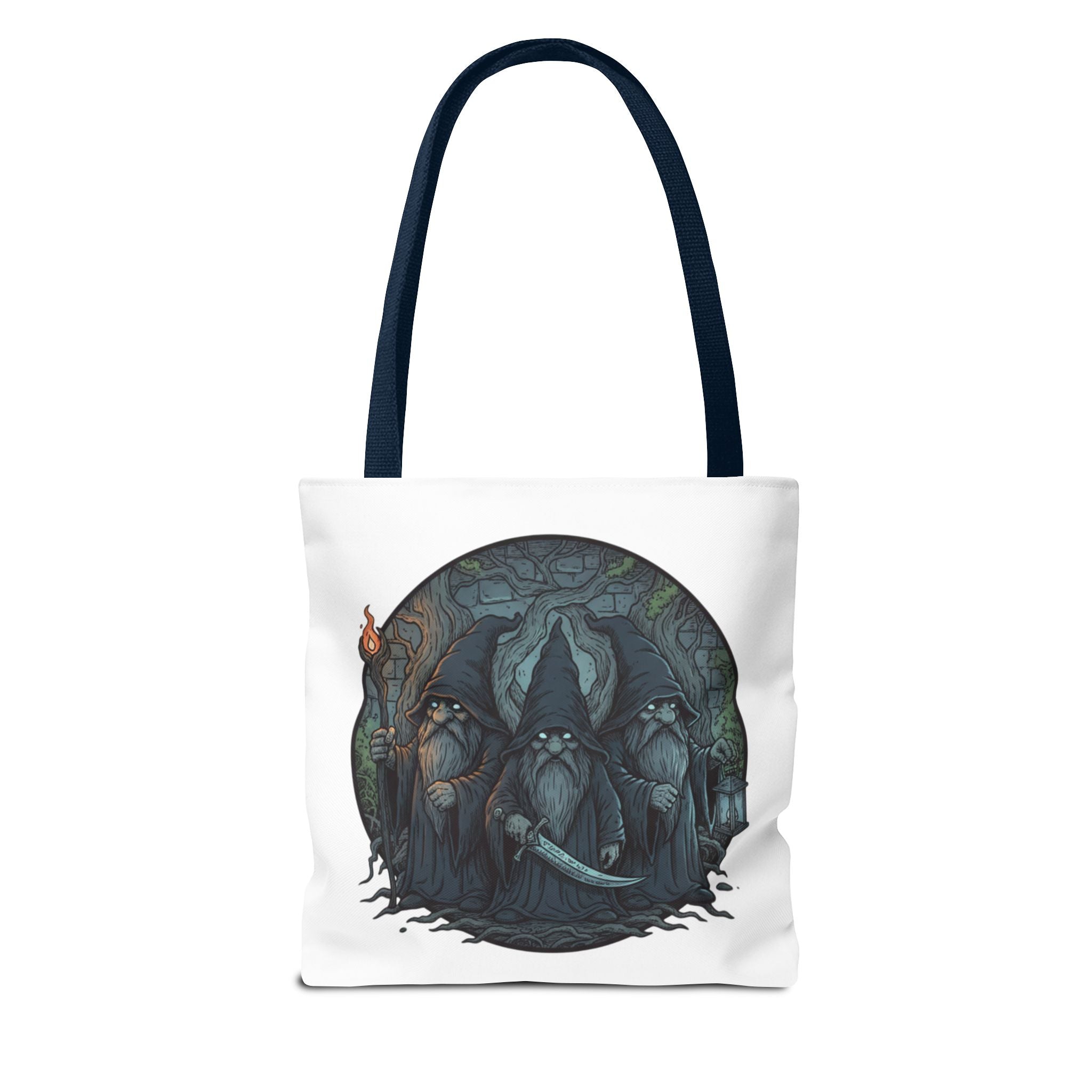 Mystic Grove Wizards Tote Bag — Fantasy Circle Art All-Over Print