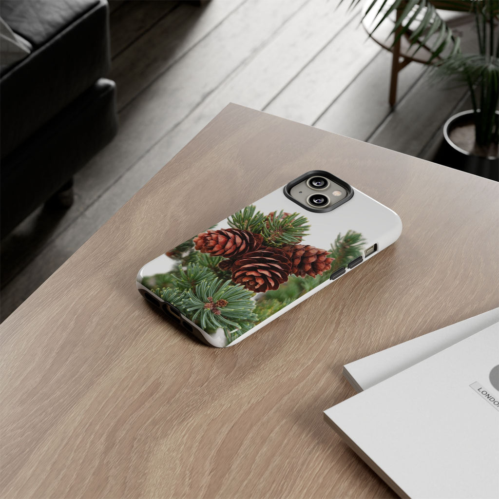 Pinecone Tough Phone Case — Protective Botanical Phone Cover