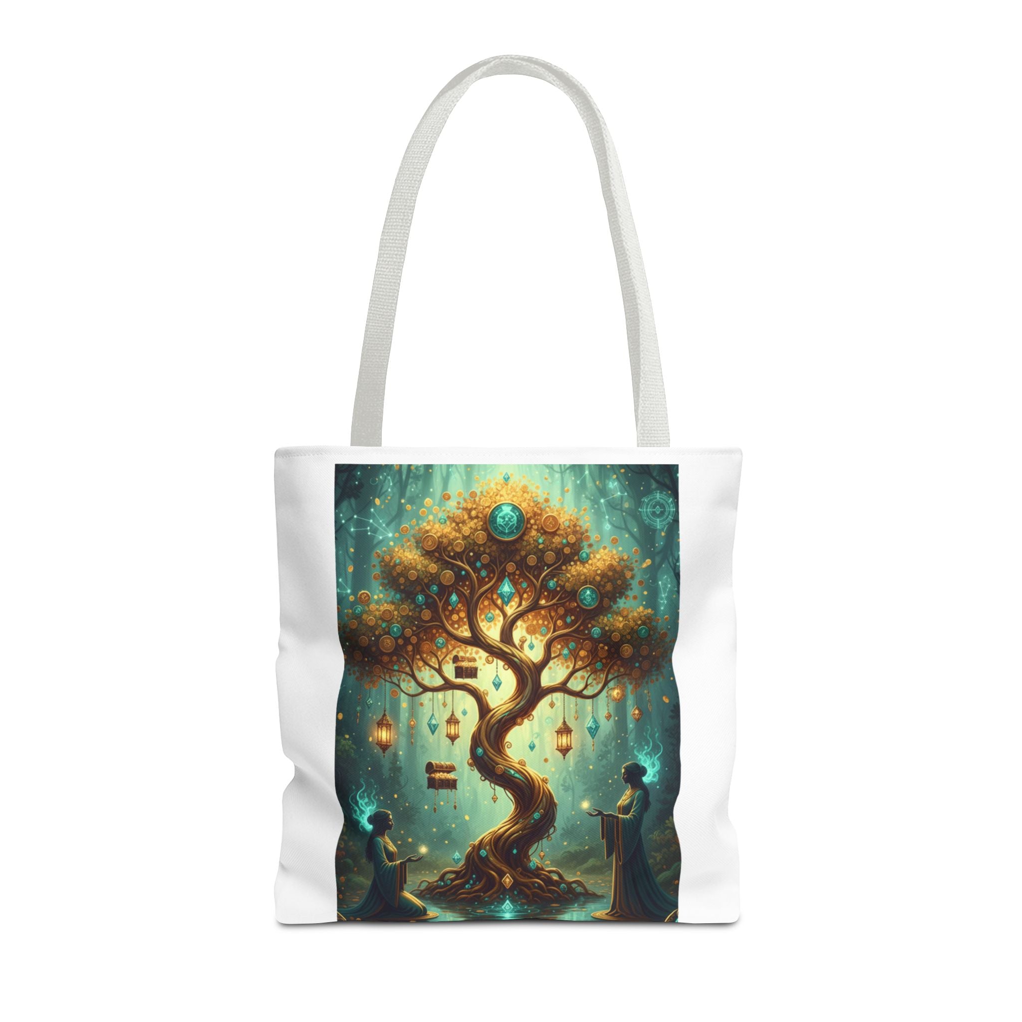 Enchanted Tree Tote Bag — Magical Night Forest Art AOP