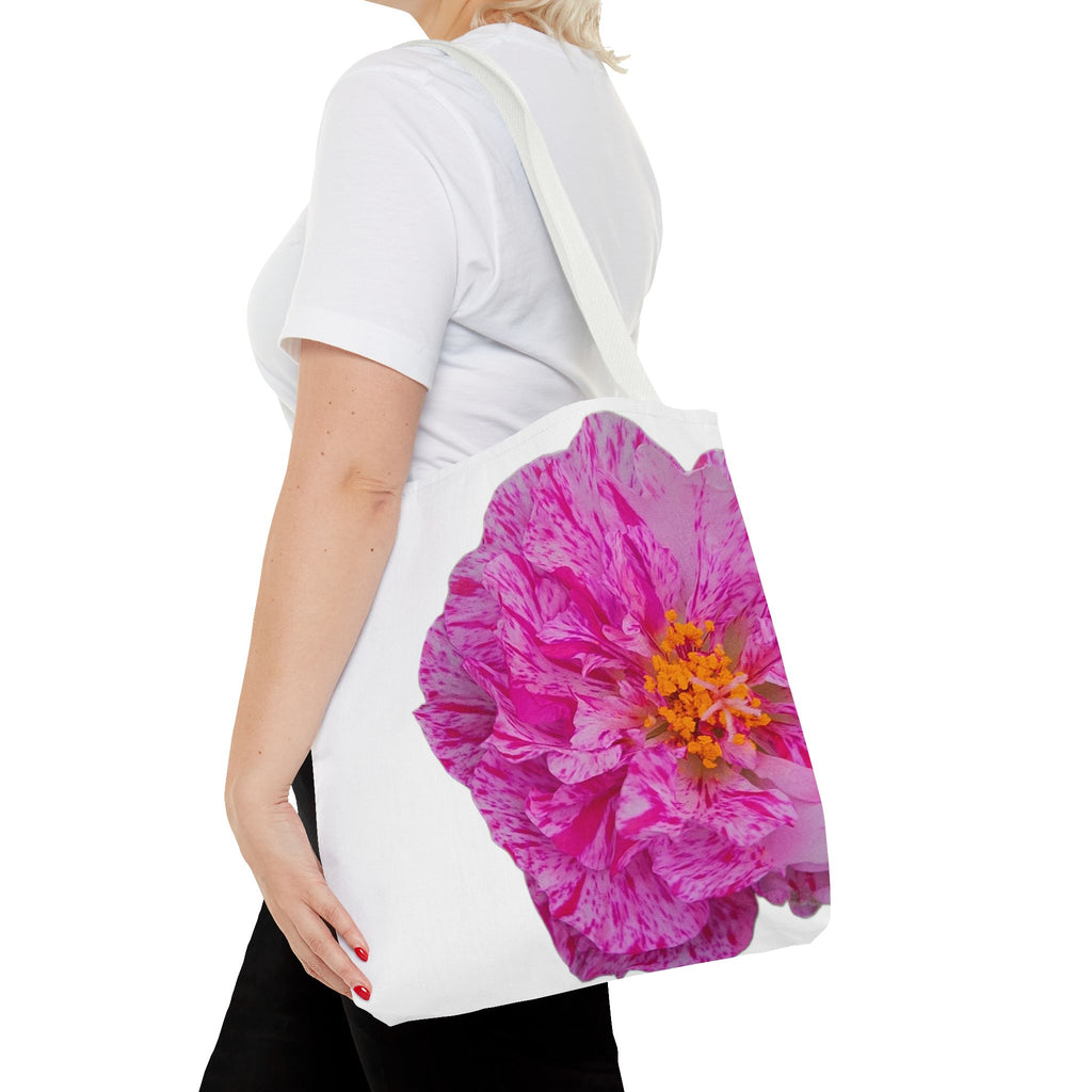 Pink Peony Floral Tote Bag — Bright Bloom All-Over Print
