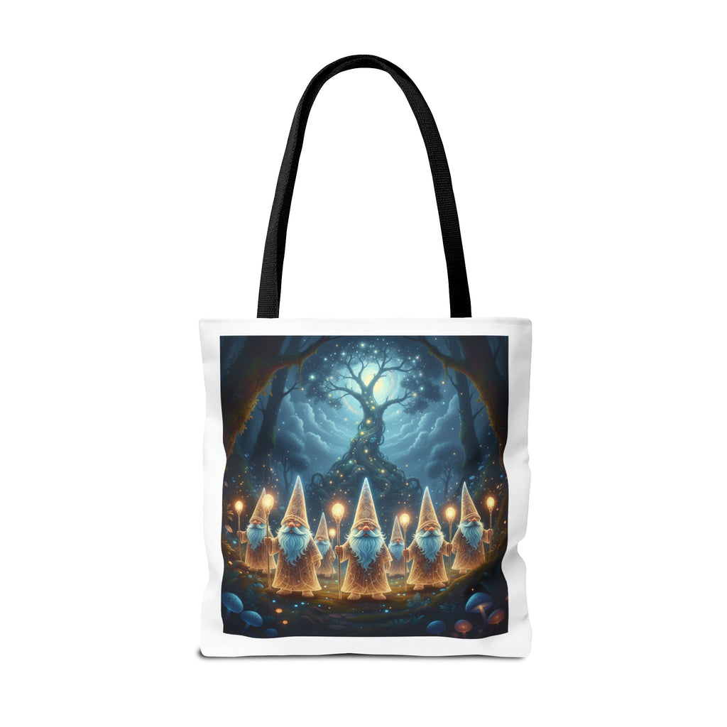 Mystical Gnome Forest Tote Bag — Candlelight Woodland Magic AOP