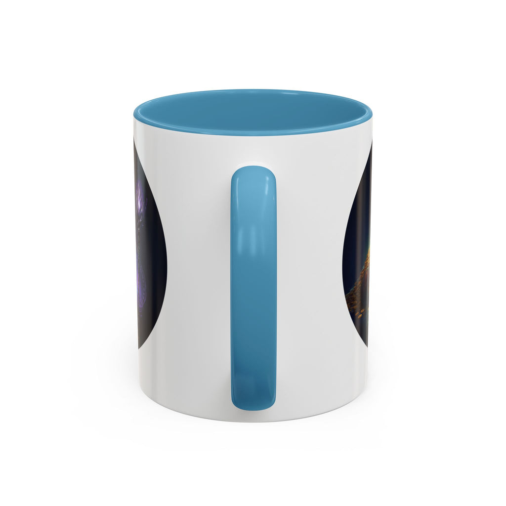 Magic Crown Coffee Mug — Fantasy Wizard Staff & Spilled Gold Accent Mug (11/15 oz)
