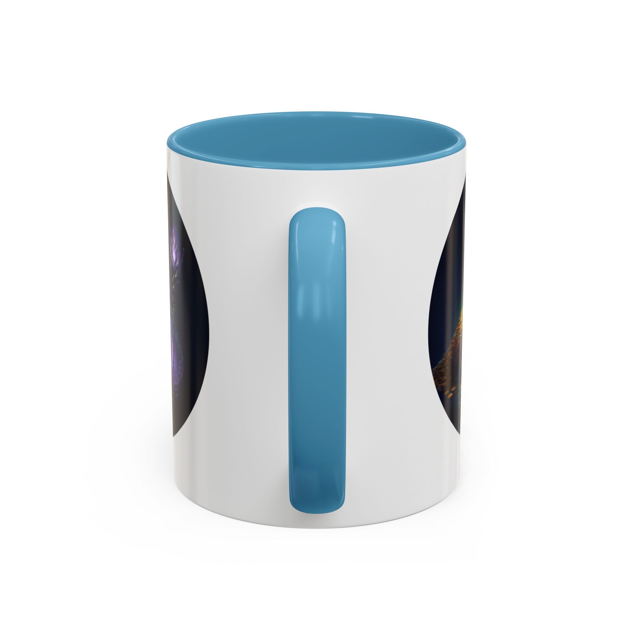 Magic Crown Coffee Mug — Fantasy Wizard Staff & Spilled Gold Accent Mug (11/15 oz)