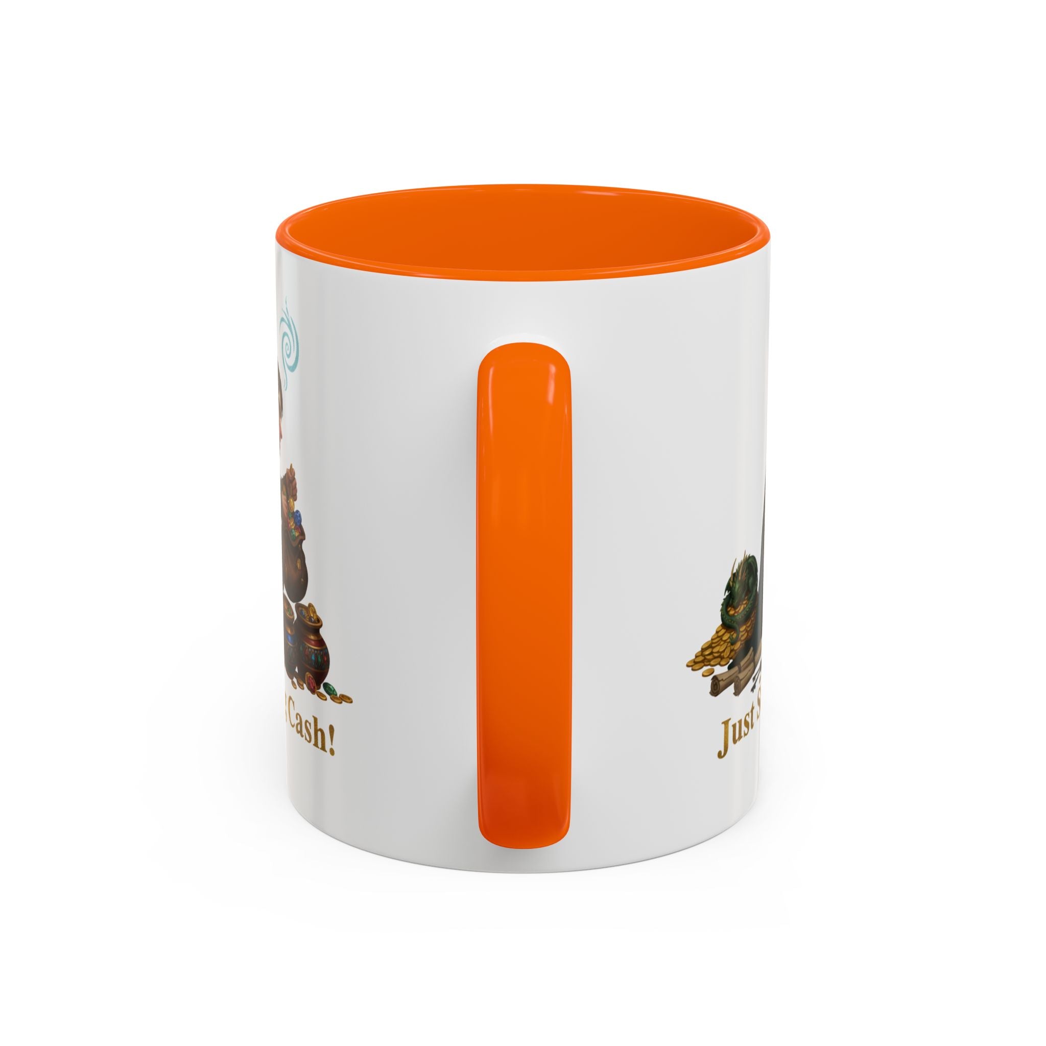 Accent Coffee Mug — "Just Stashing Cash!" Fantasy Gnome Money Mug (11/15oz)