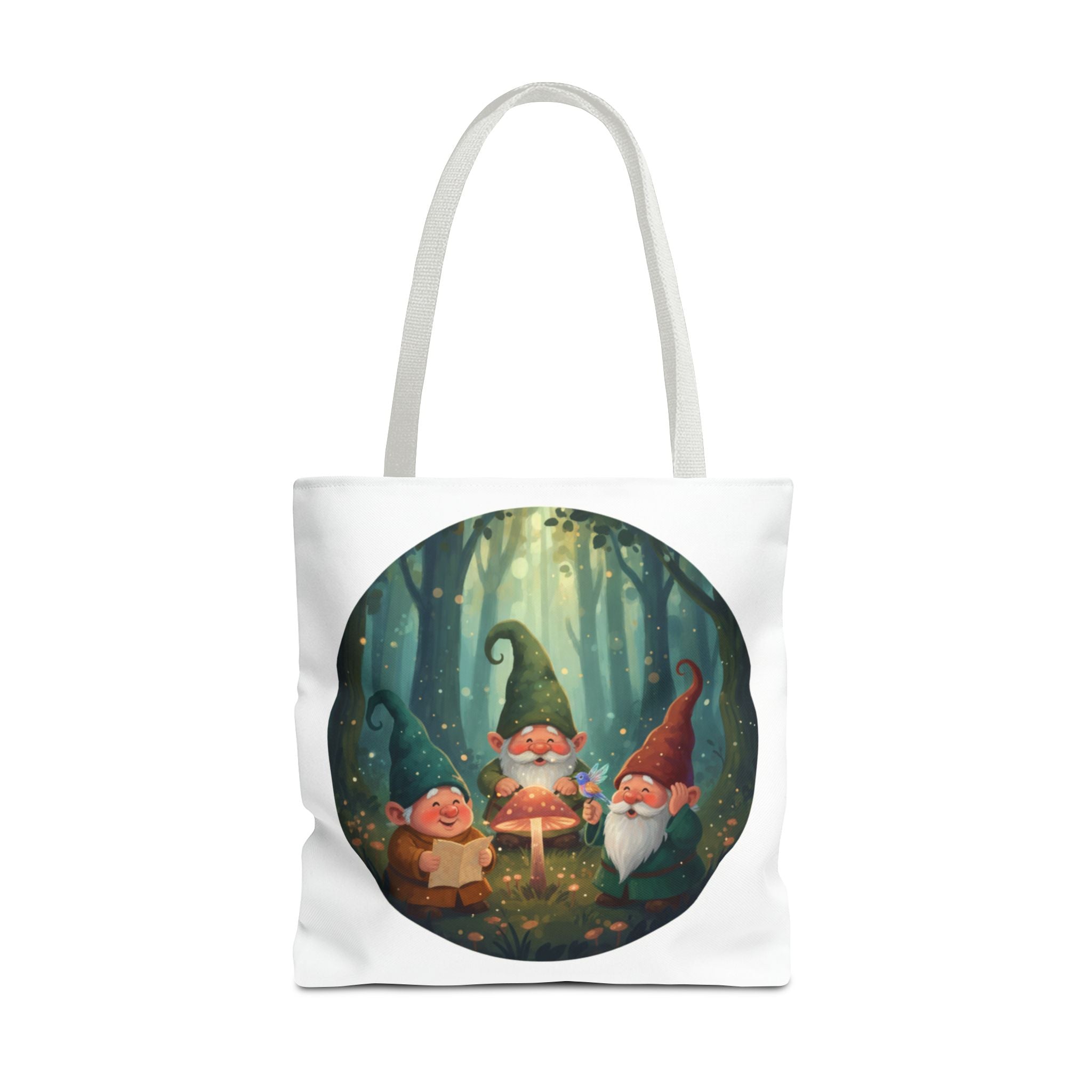 Gnome Forest Tote Bag — Magical Woodland Gnomes All-Over Print