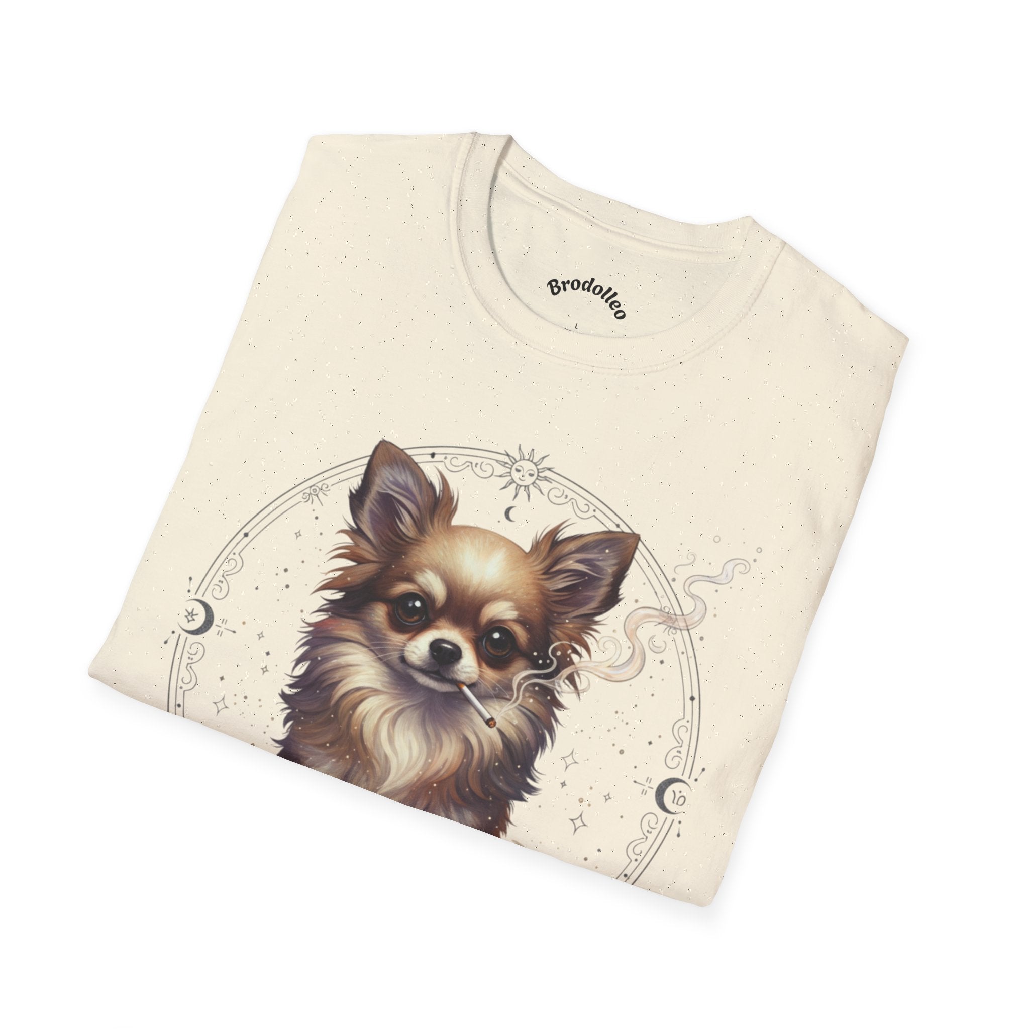 Chihuahua Portrait T-Shirt — Cute Long-Haired Dog Graphic Tee