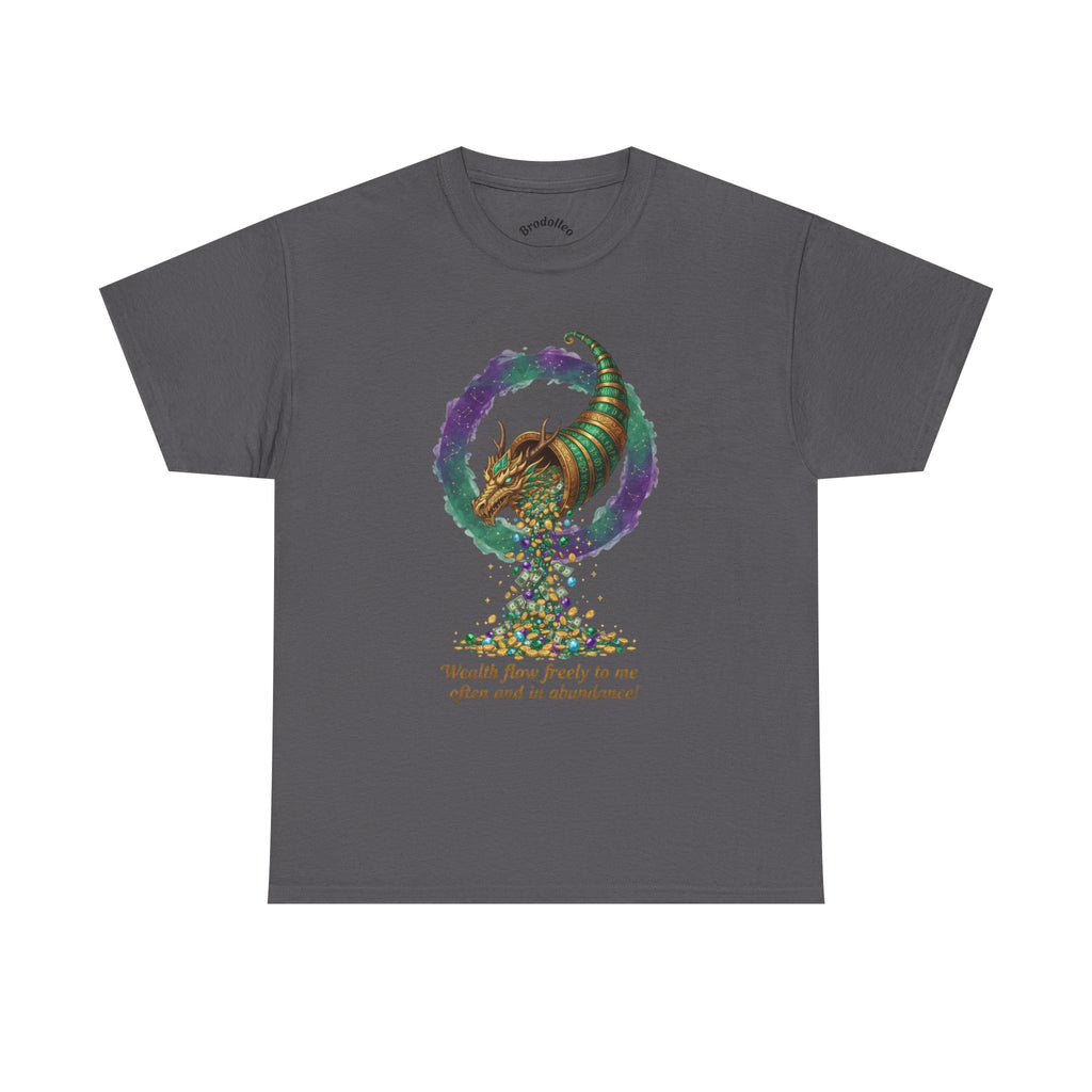 T-Shirt — Cornucopia Wealth Design: "Wealth Flows Freely to Me" Affirmation Tee