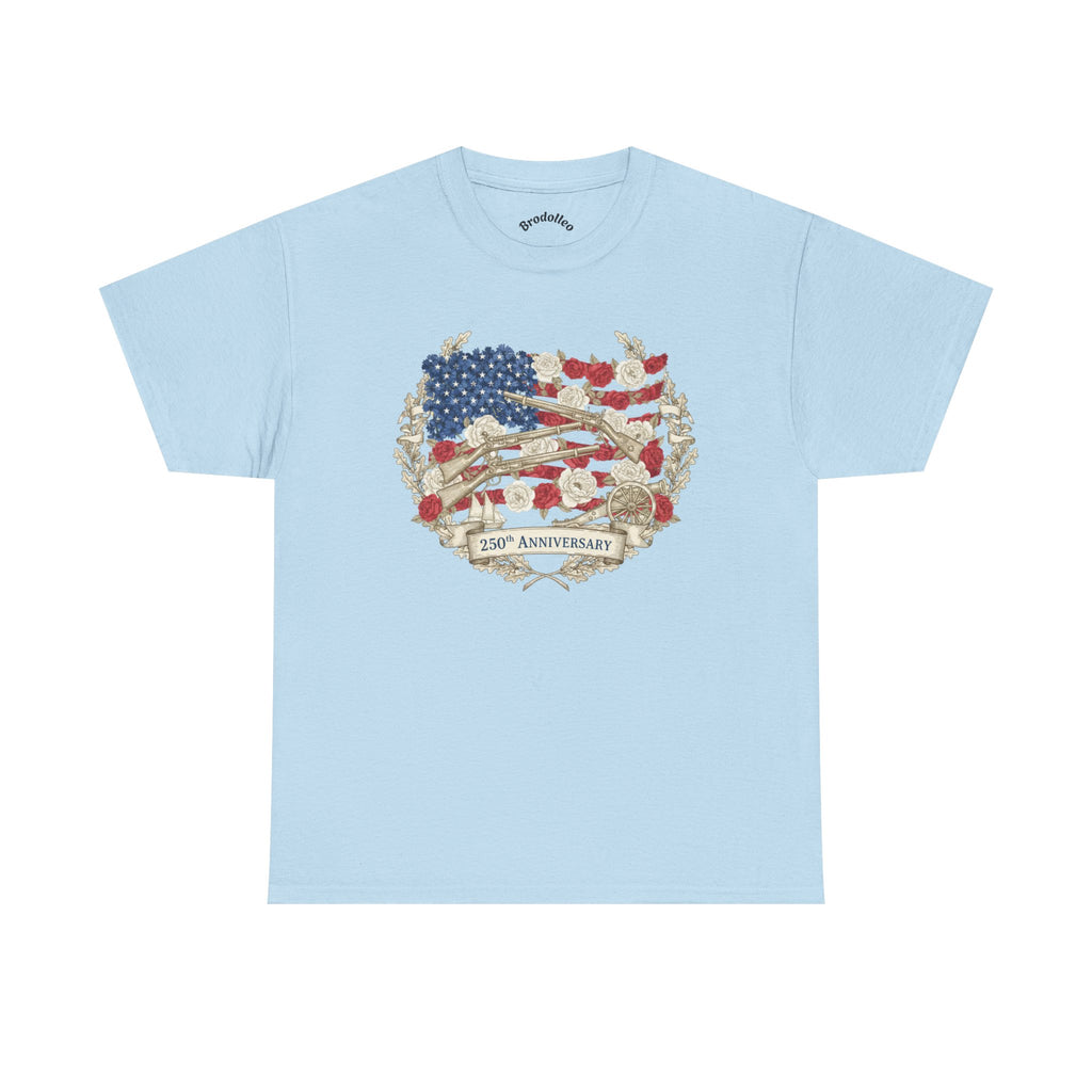 T-Shirt — 13th Anniversary Rustic American Flag Crest Tee ("13th Anniversary")
