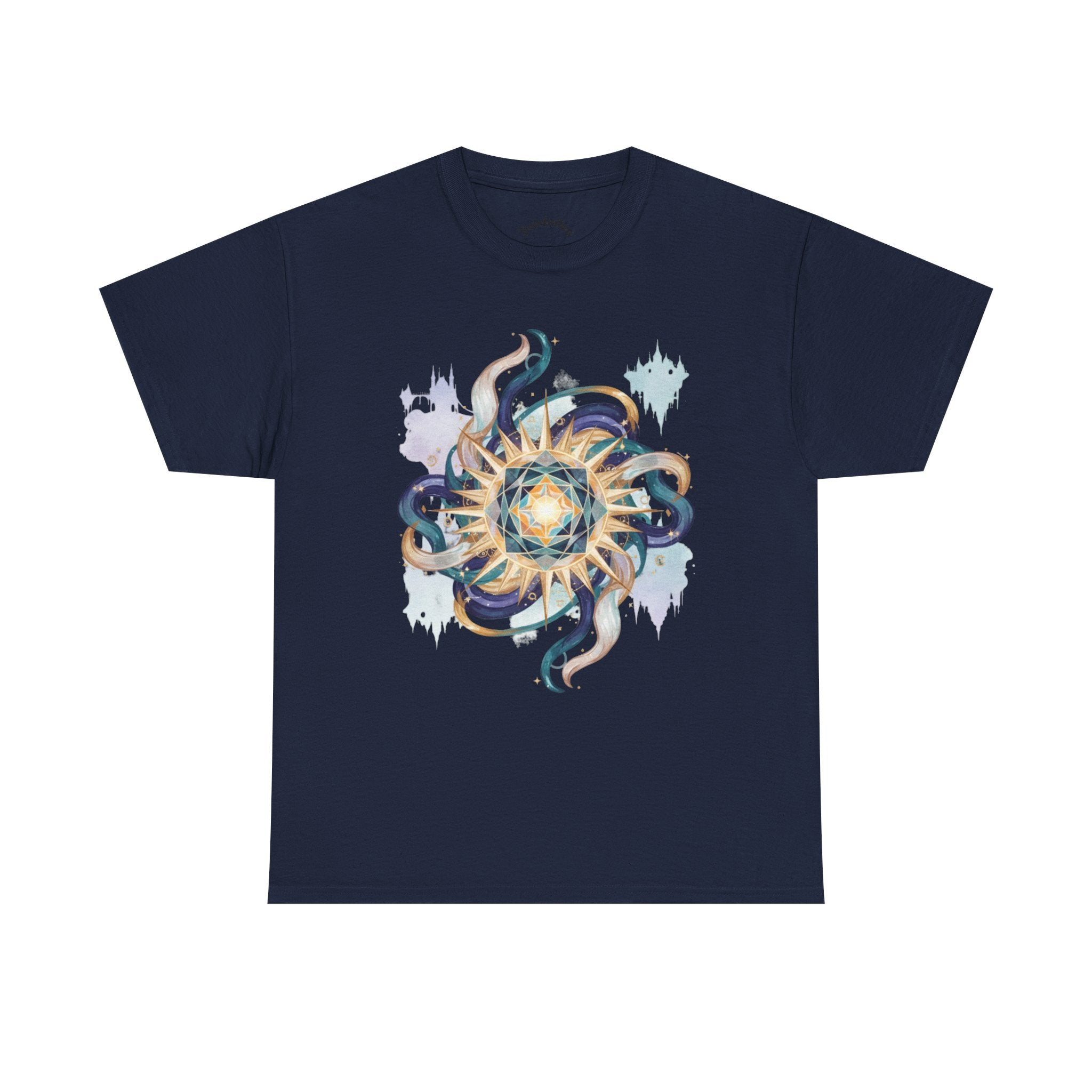 Sunburst Octopus Graphic Tee — Nautical Mystic Sea Creature T-Shirt