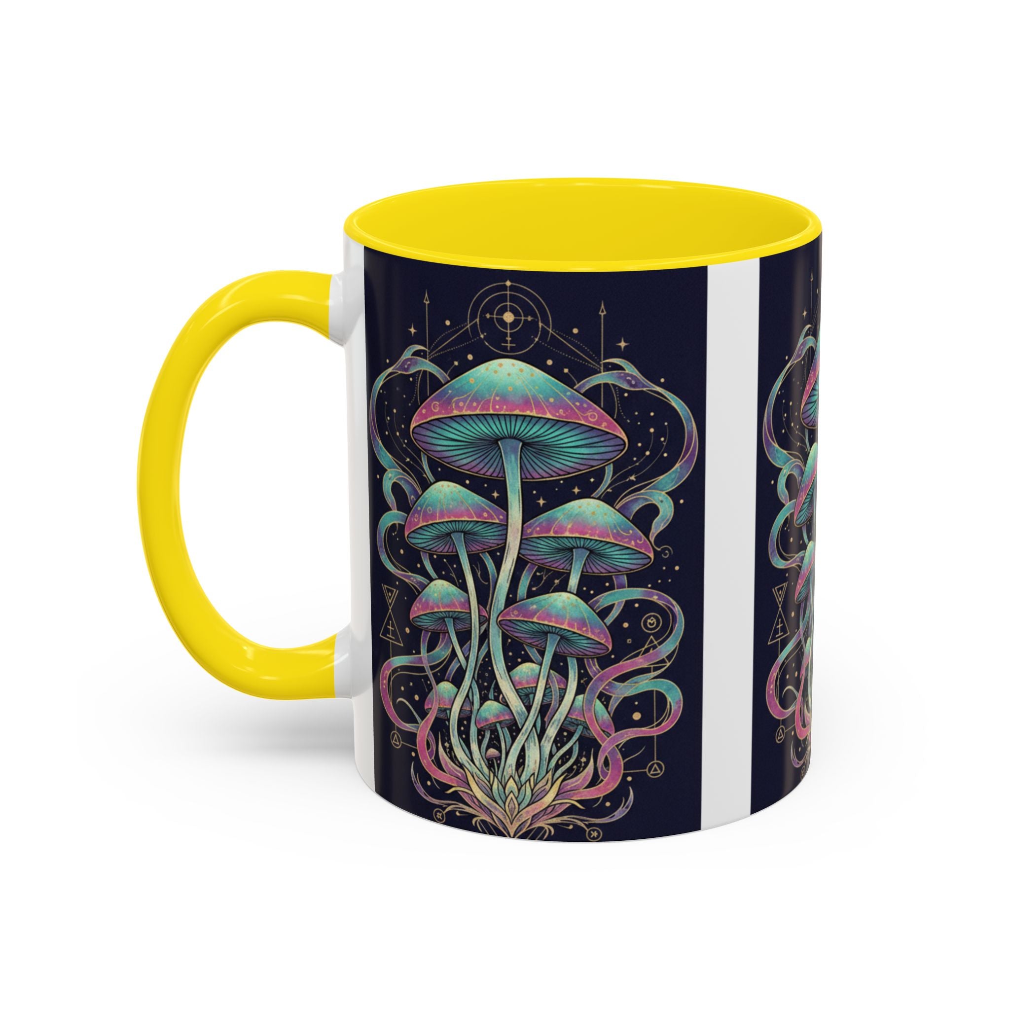 Mystical Mushroom Coffee Mug — Psychedelic Nature Art Accent Mug
