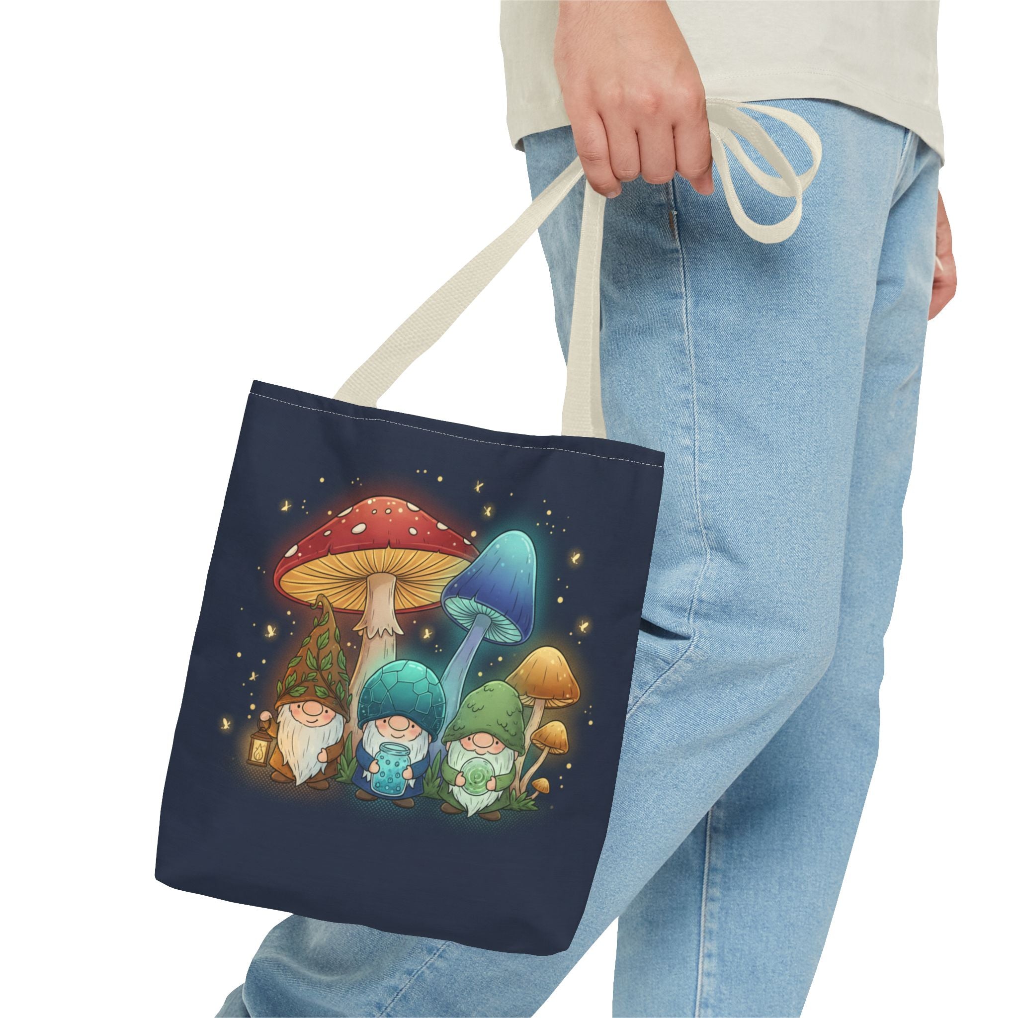 Mushroom Gnome Tote Bag — Whimsical Forest Fairycore AOP Tote