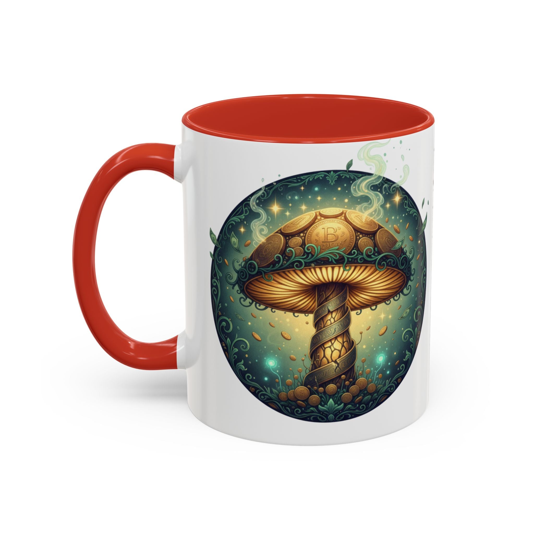 Mushroom Alchemy Coffee Mug — "Money flows to me freely, given, and in abundance" (11/15oz)